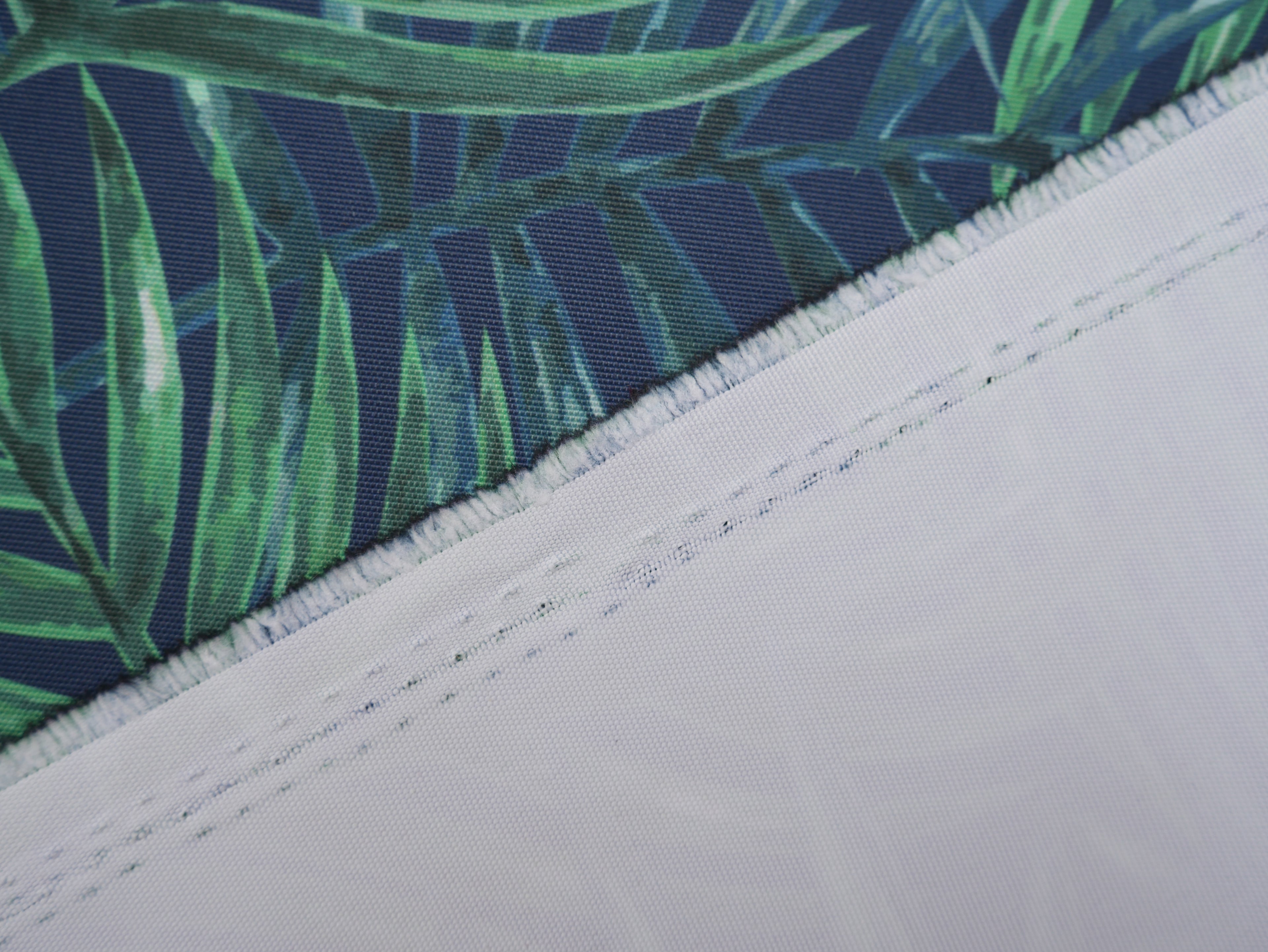Outdoor Fabric - Chartwell Palm in Midnight, £12.00 p/m-Polyester-Flying Bobbins Haberdashery