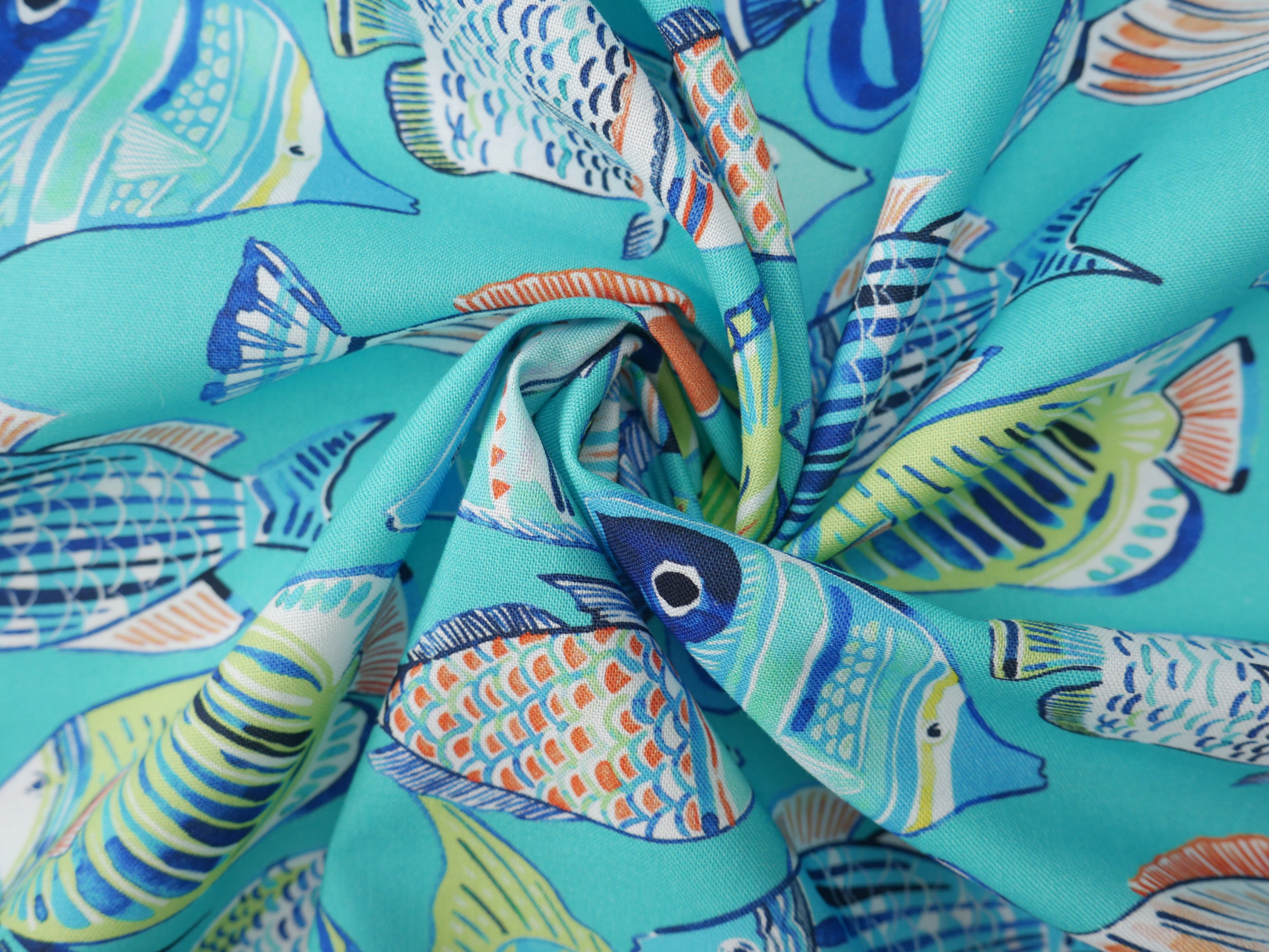 Sandsational Ocean Life Printed Cotton, £12.50 pm-Cotton Fabric-Flying Bobbins Haberdashery