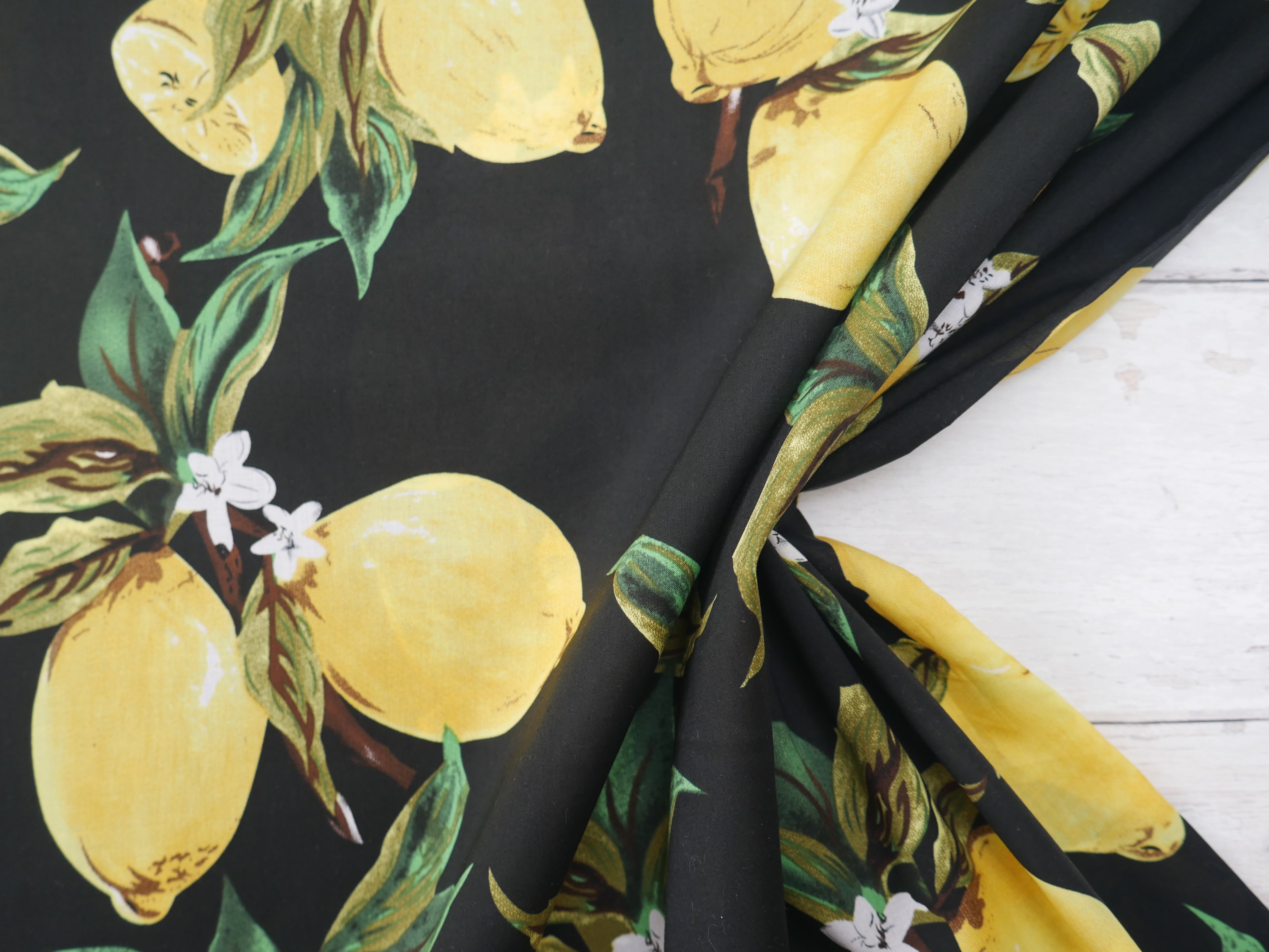 Bright Side of Life Lemon Cotton Lawn, £17.50 p/m-Cotton-Flying Bobbins Haberdashery