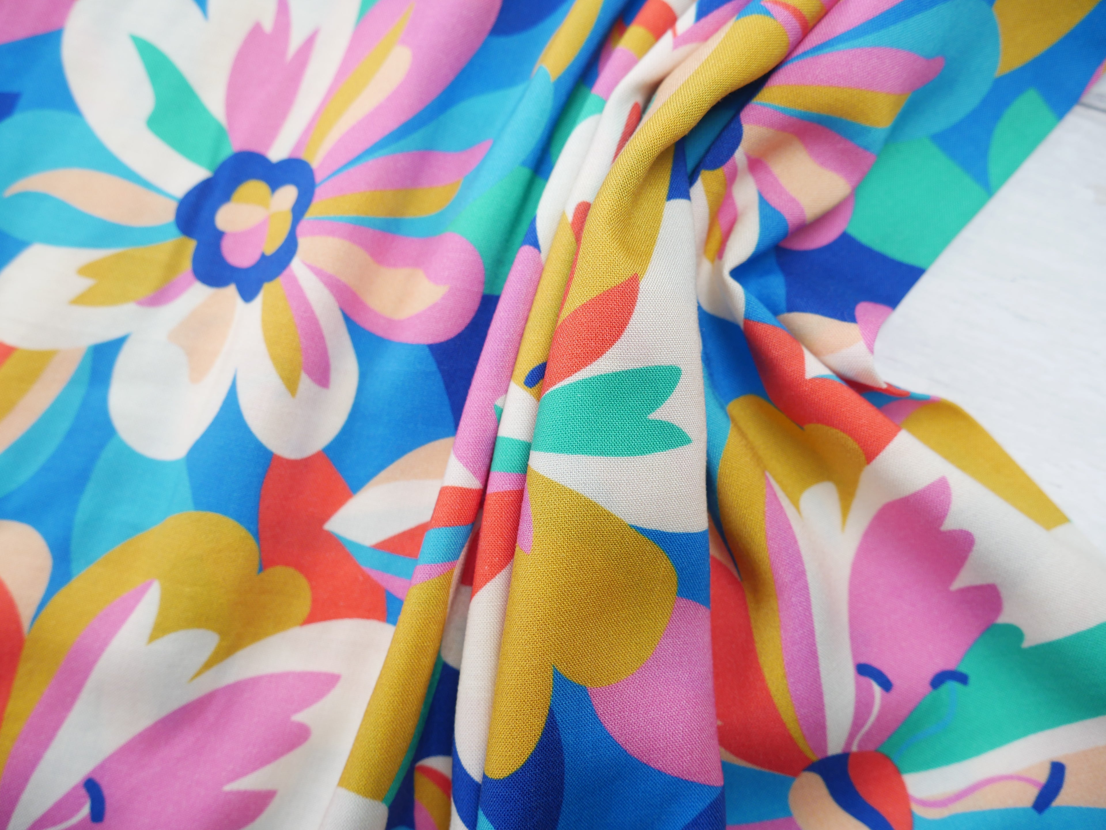 Mave Skirt Kit - Tapestry Summer Rayon In Blue-Skirt-Flying Bobbins Haberdashery