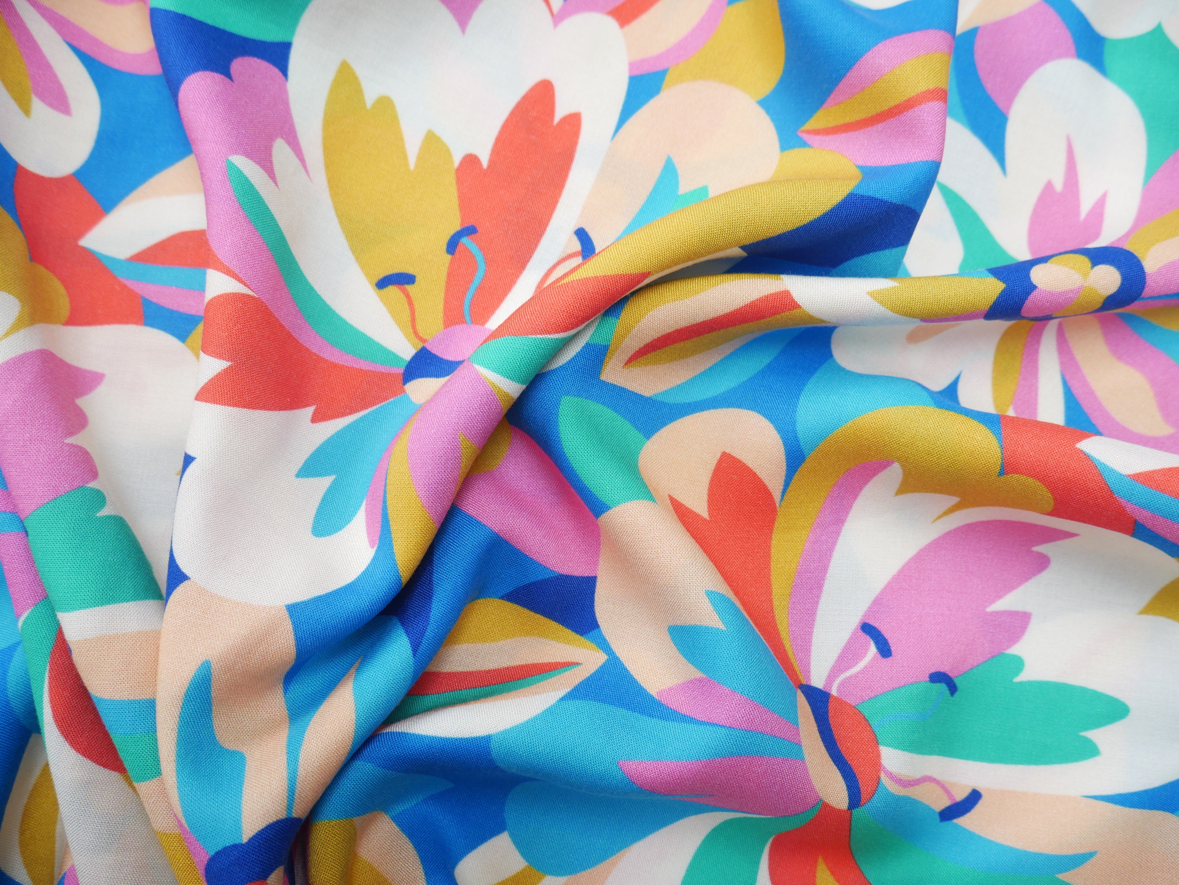 Mave Skirt Kit - Tapestry Summer Rayon In Blue-Skirt-Flying Bobbins Haberdashery