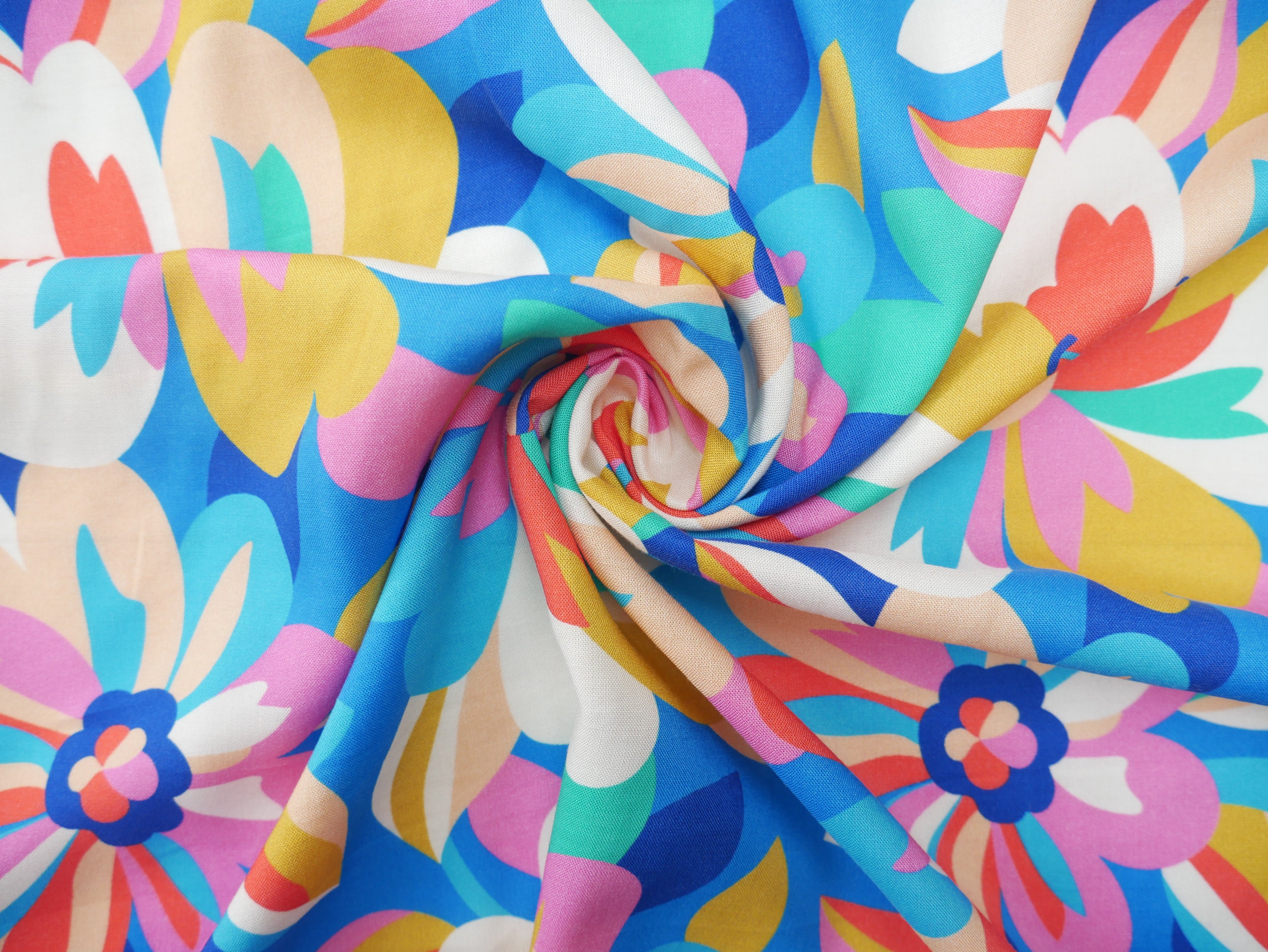 Mave Skirt Kit - Tapestry Summer Rayon In Blue-Skirt-Flying Bobbins Haberdashery