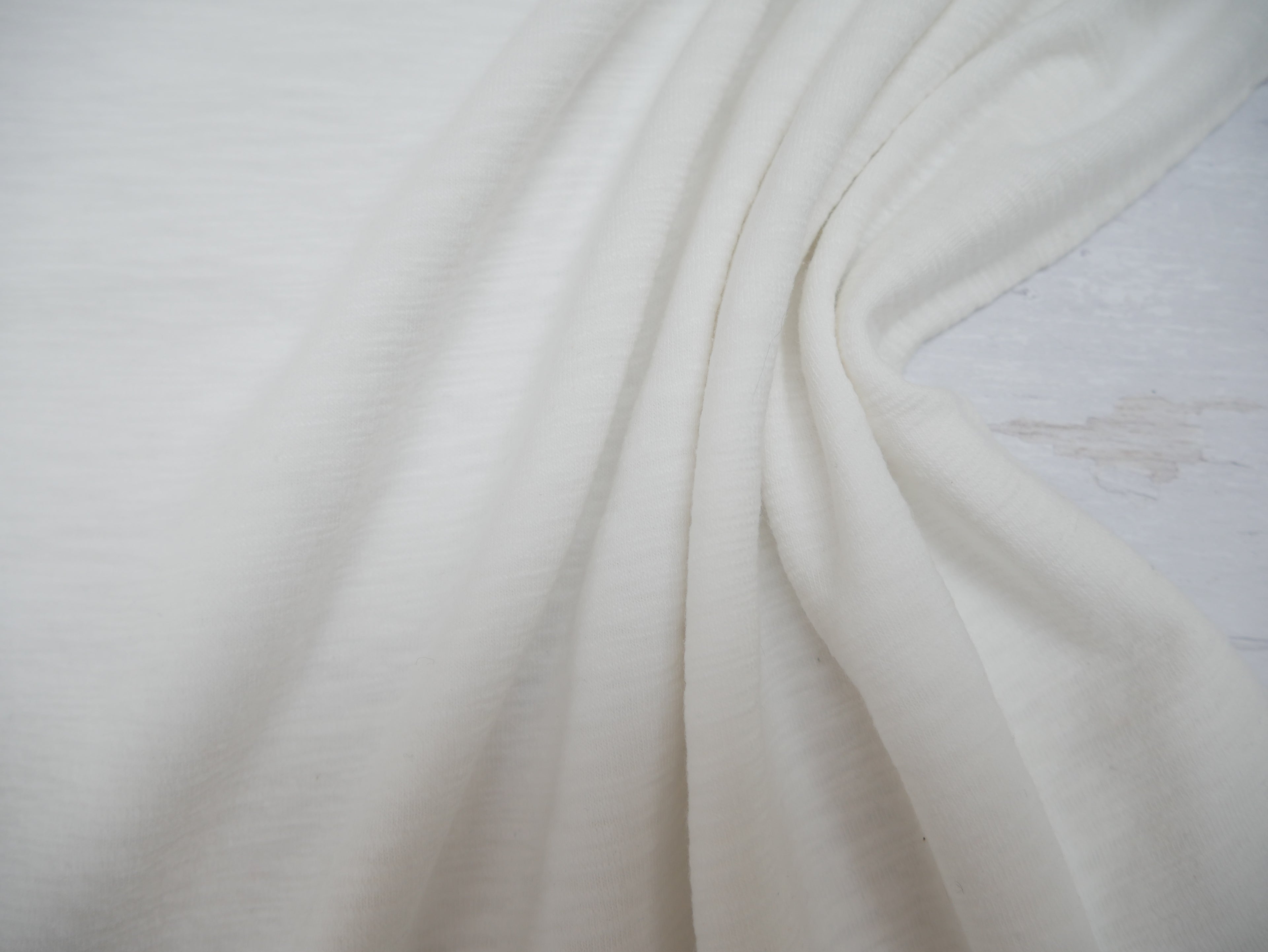 REMNANT - Henley Slub Linen Jersey in Cream x 0.6m-Slub Jersey-Flying Bobbins Haberdashery