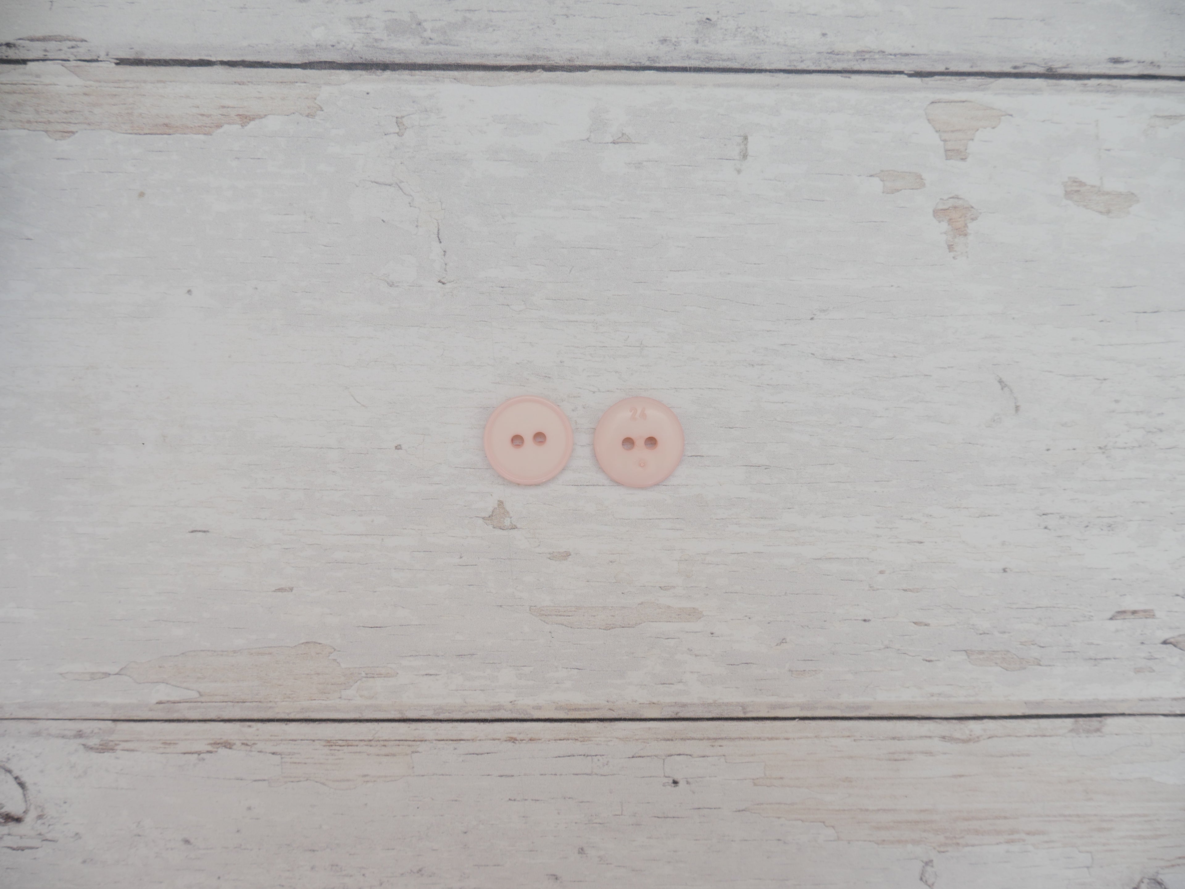 2-Hole 15mm Ring Edge Button in Pink-Button-Flying Bobbins Haberdashery