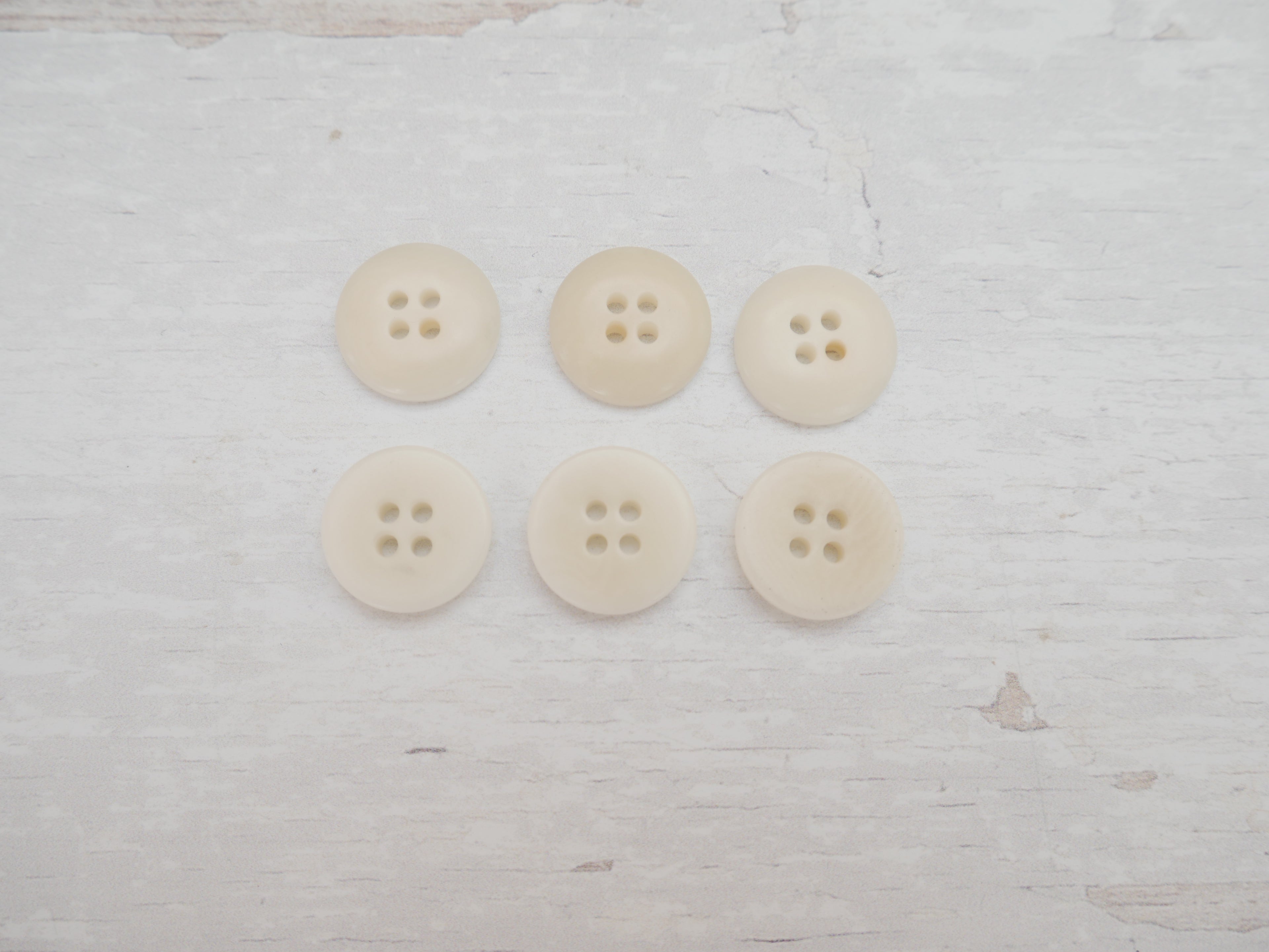 4-Hole, 15mm - Eco-Conscious, Corozo Button, Ivory-Button-Flying Bobbins Haberdashery