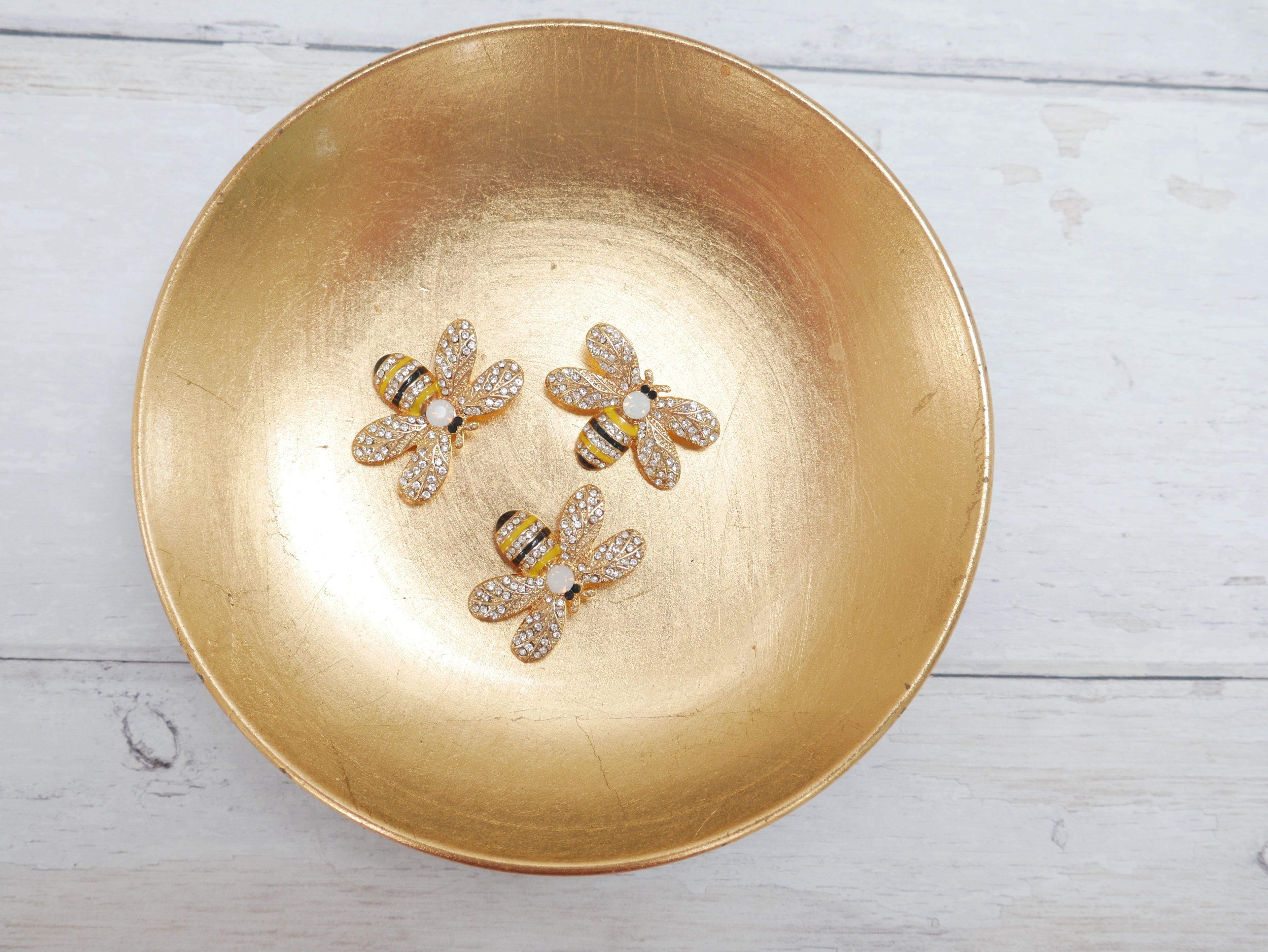 Jewelled Bumble Bee Button-Button-Flying Bobbins Haberdashery