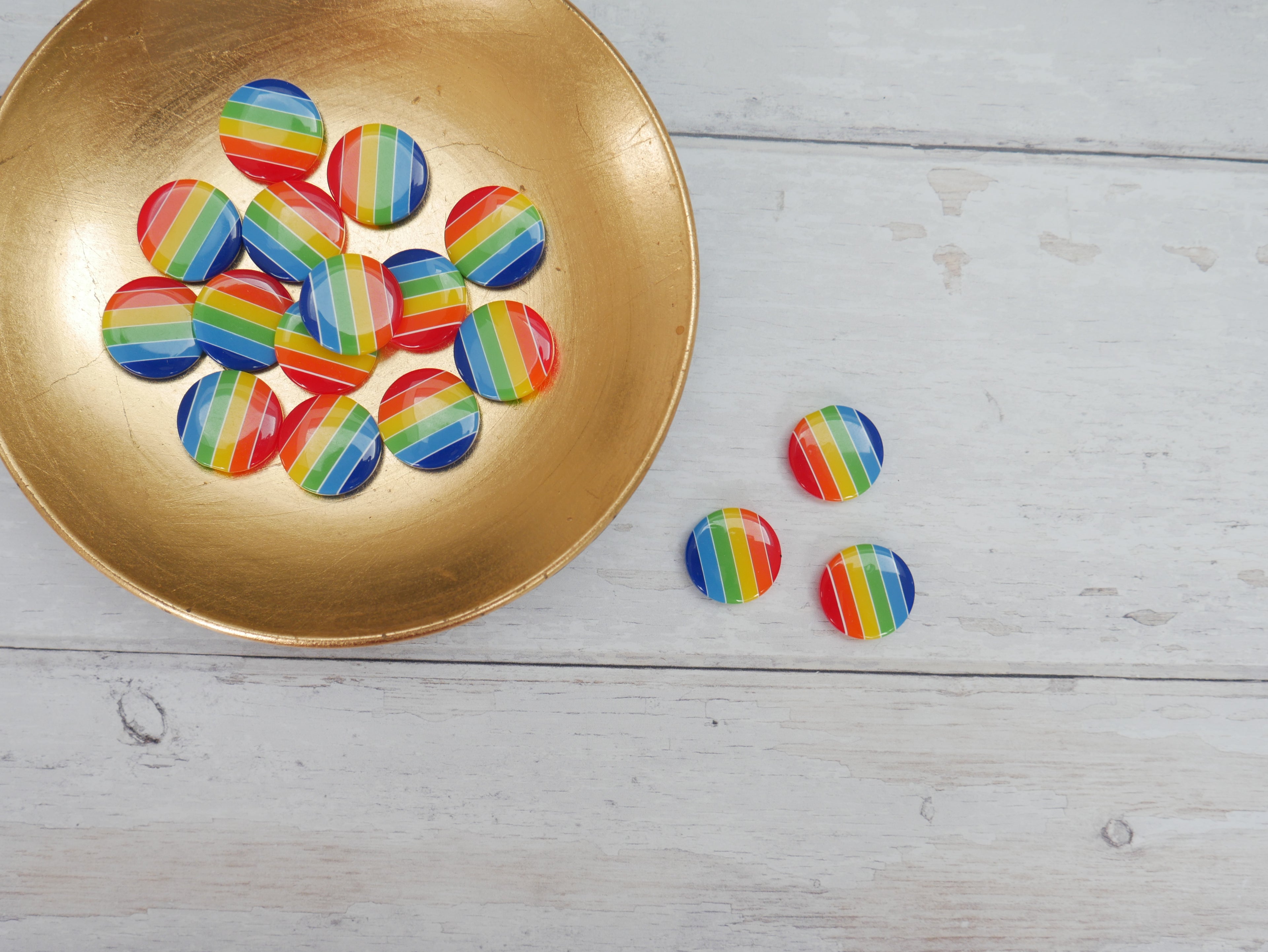 Rainbow Buttons-Button-Flying Bobbins Haberdashery