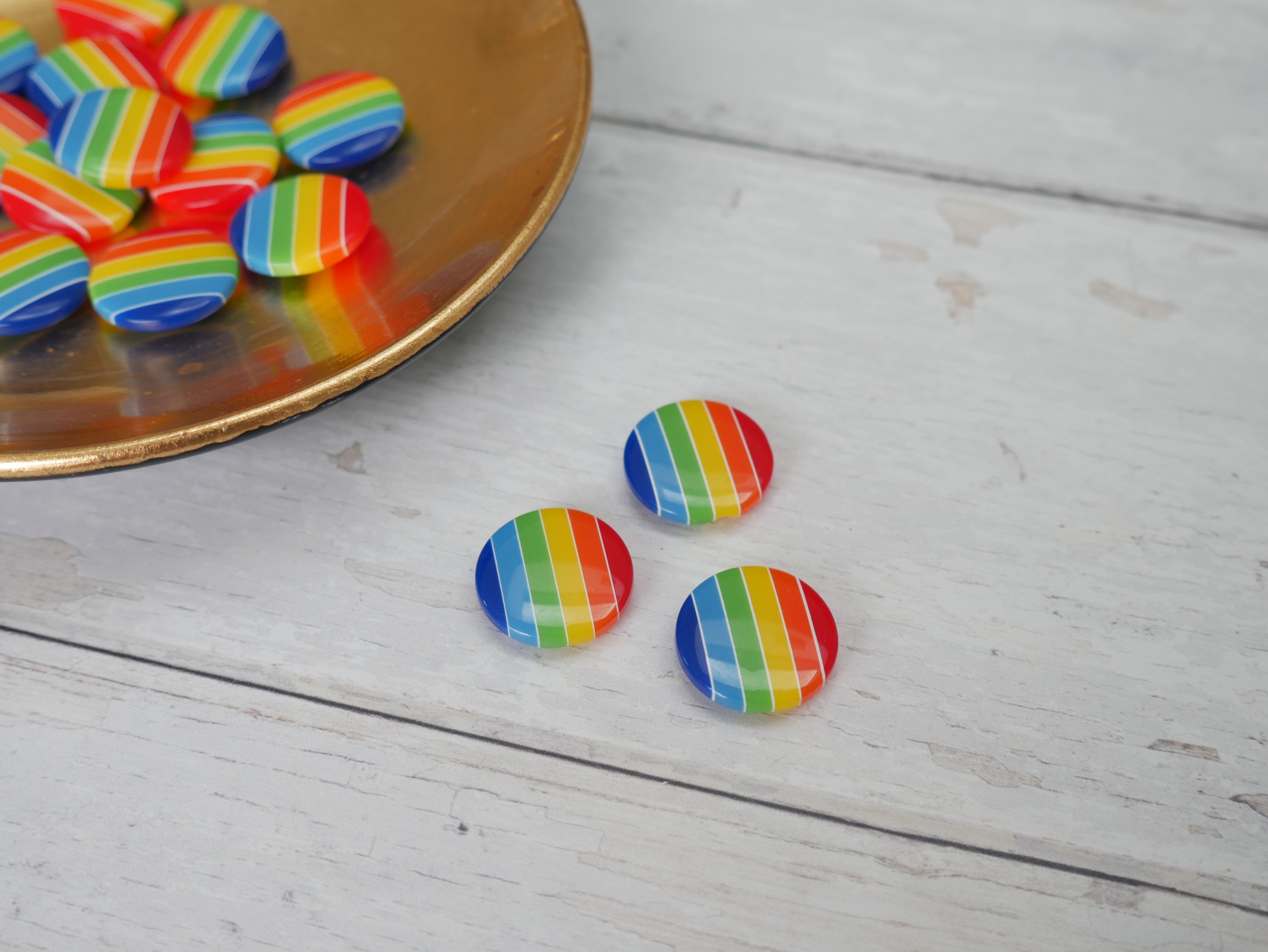 Rainbow Buttons-Button-Flying Bobbins Haberdashery