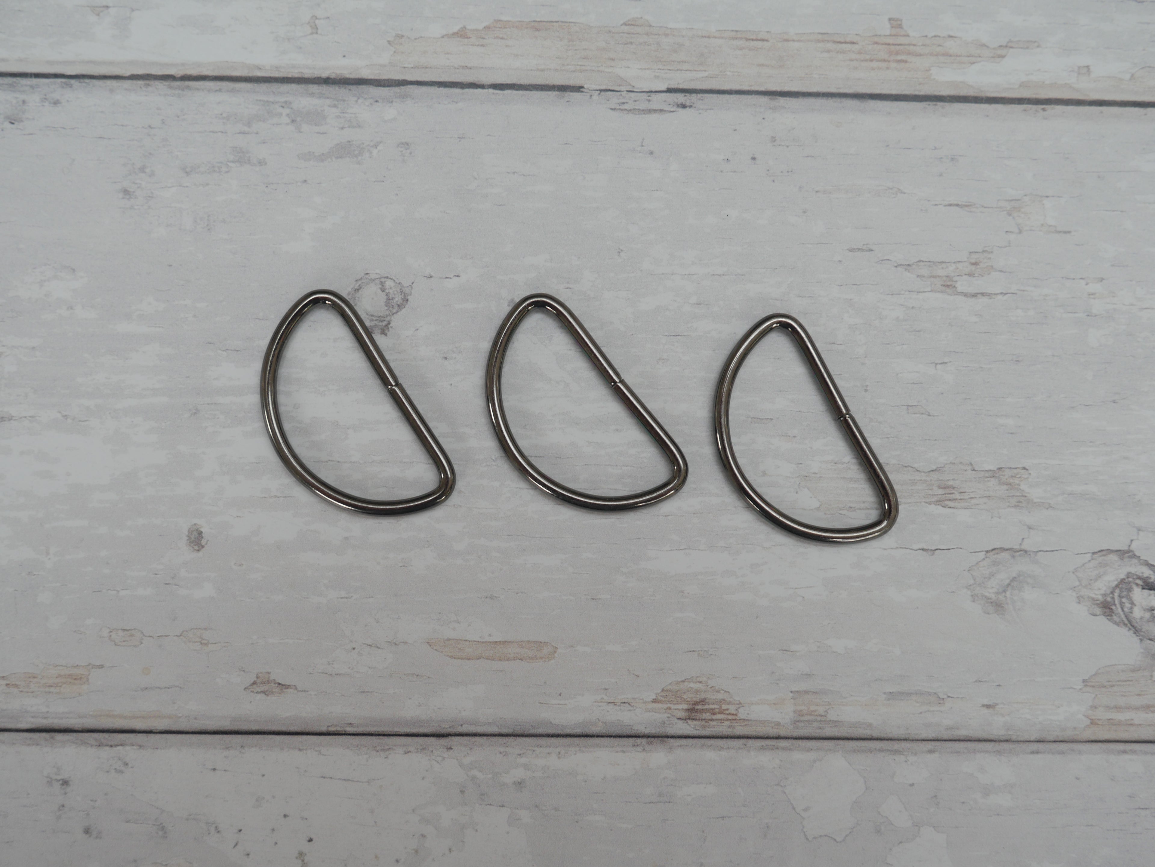 38mm D-Ring in Gun-Metal-Trim-Flying Bobbins Haberdashery