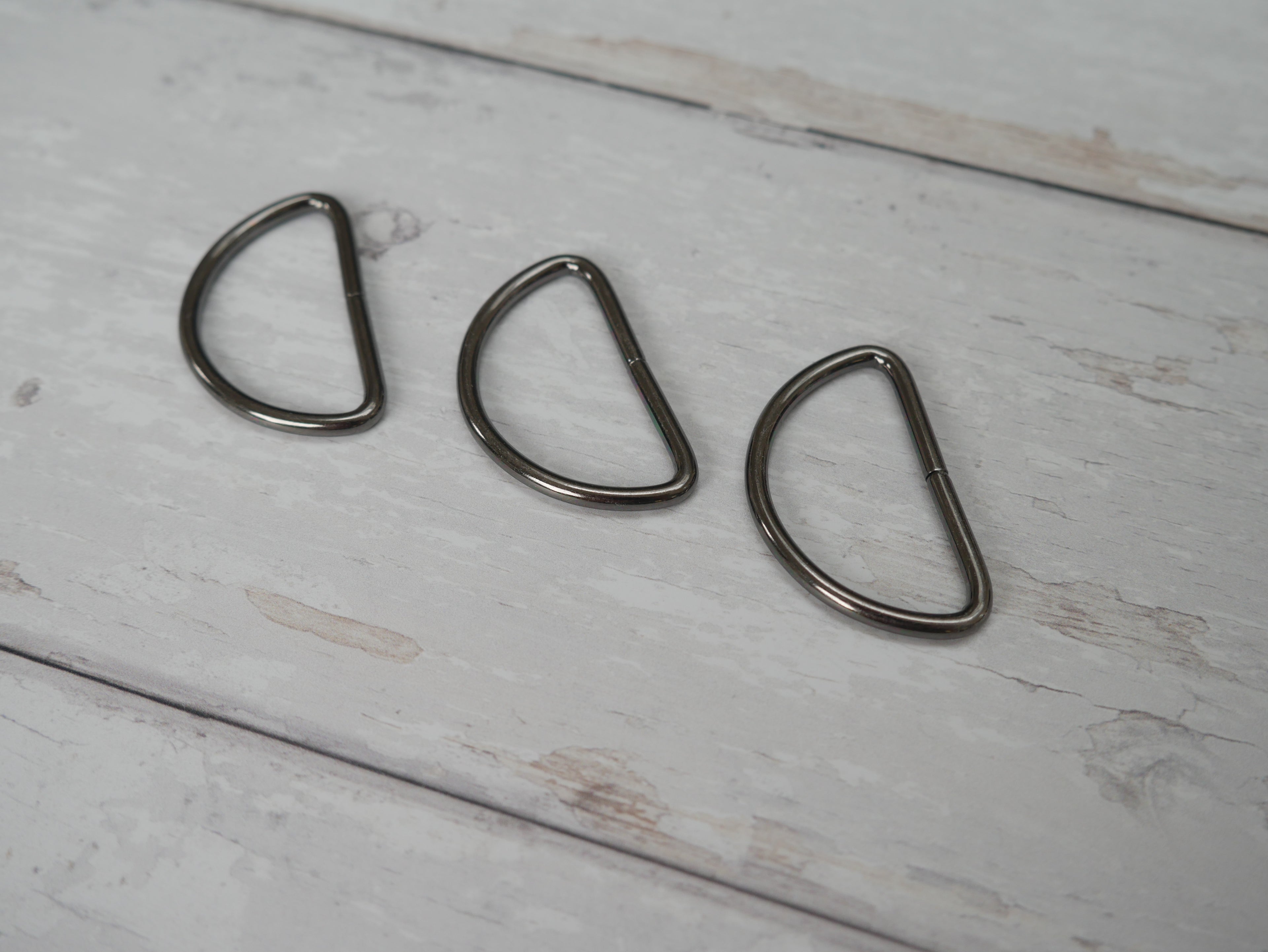 38mm D-Ring in Gun-Metal-Trim-Flying Bobbins Haberdashery