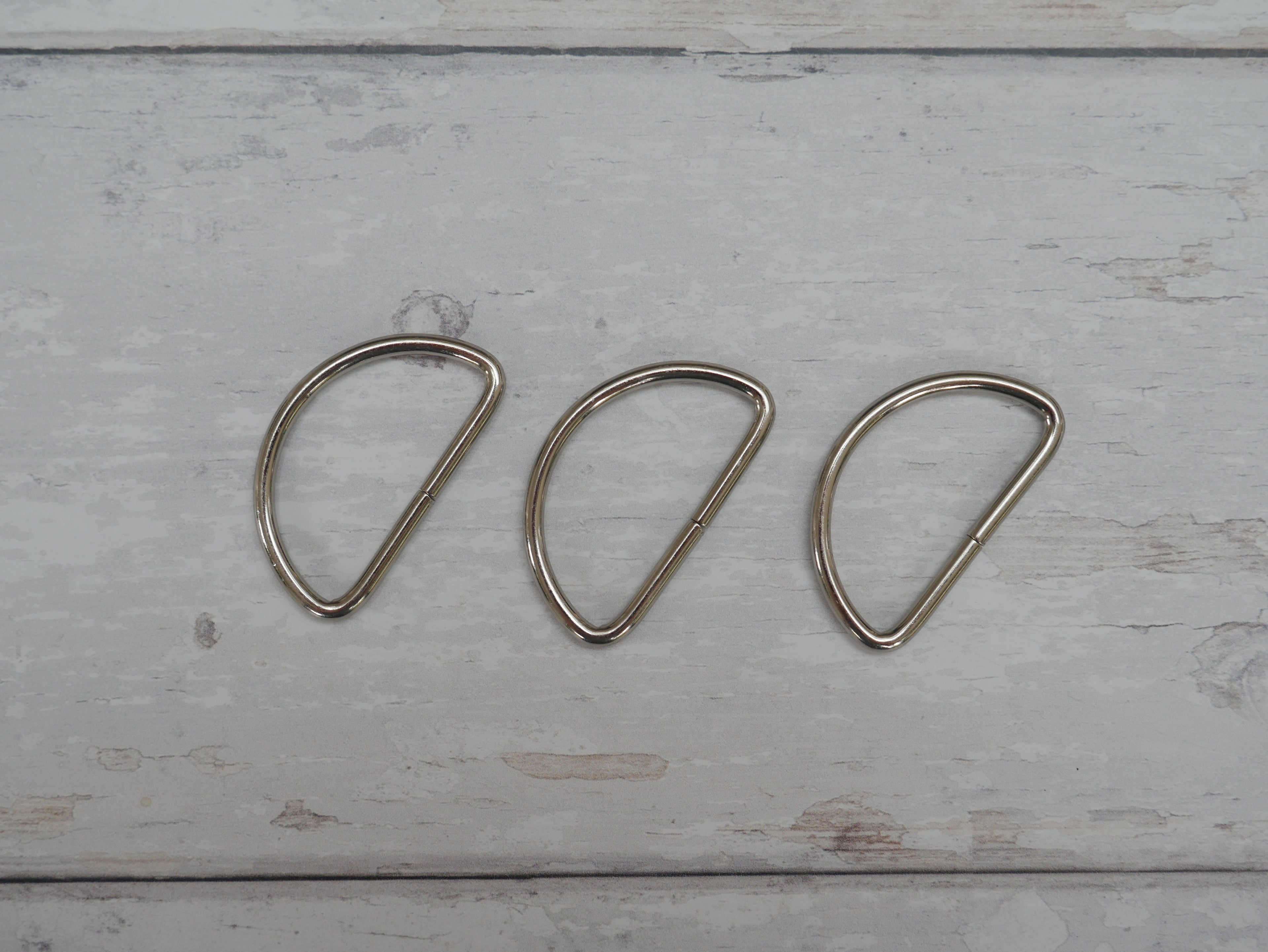 38mm D-Ring in Silver-Trim-Flying Bobbins Haberdashery