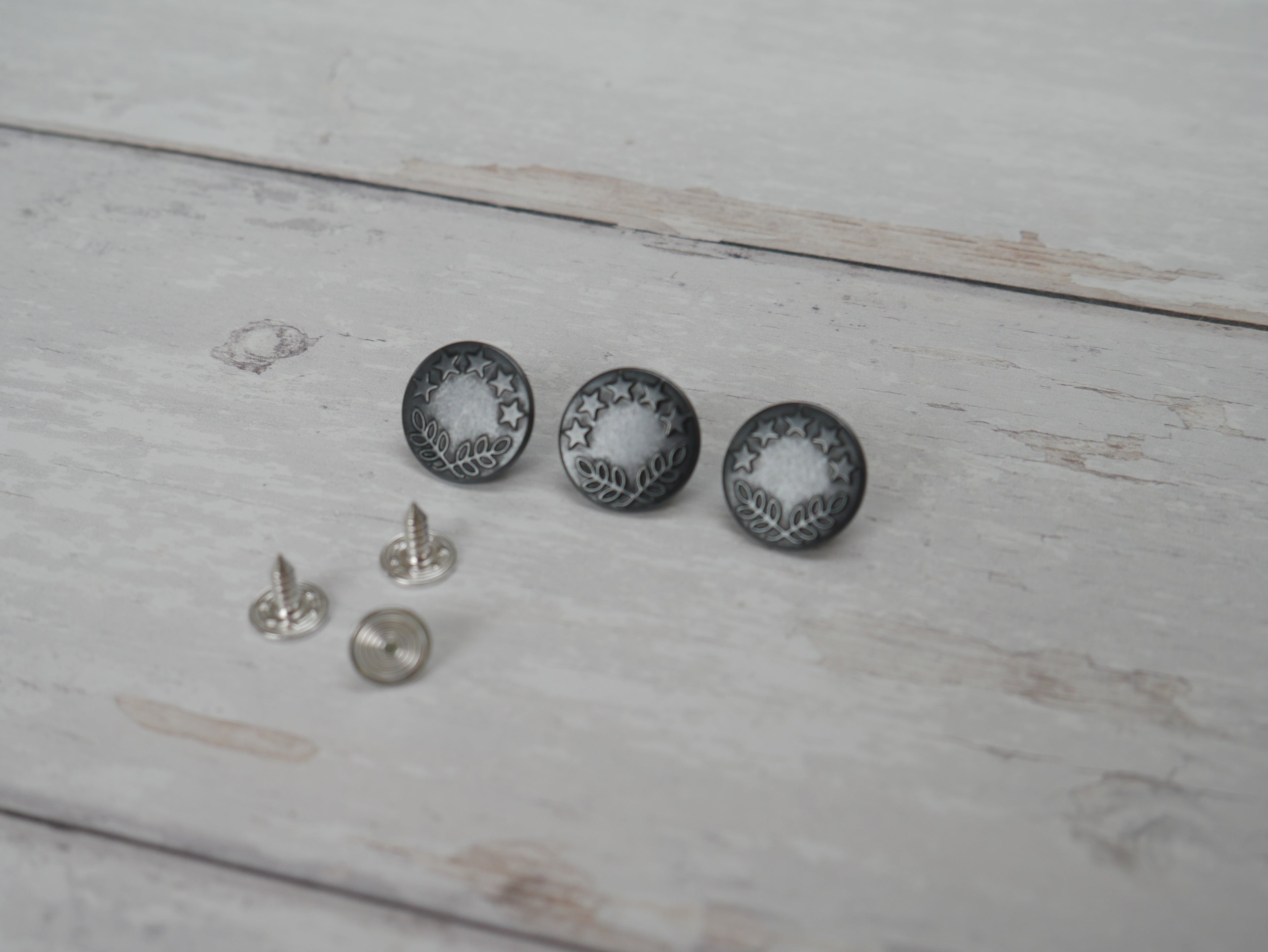 Jeans Buttons, 17mm in Gunmetal-Jeans Buttons-Flying Bobbins Haberdashery