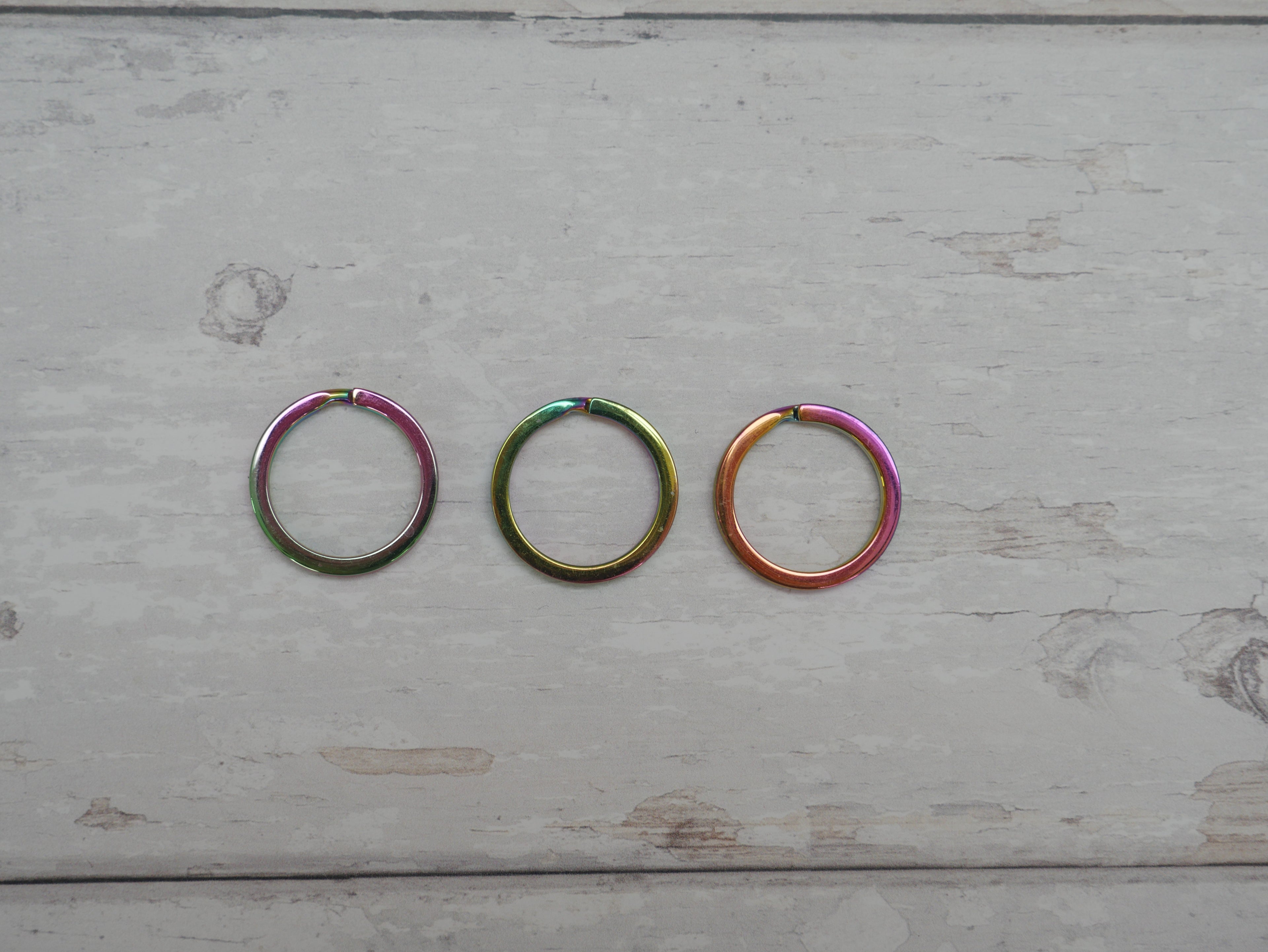 Split Ring, Rainbow-Trim-Flying Bobbins Haberdashery