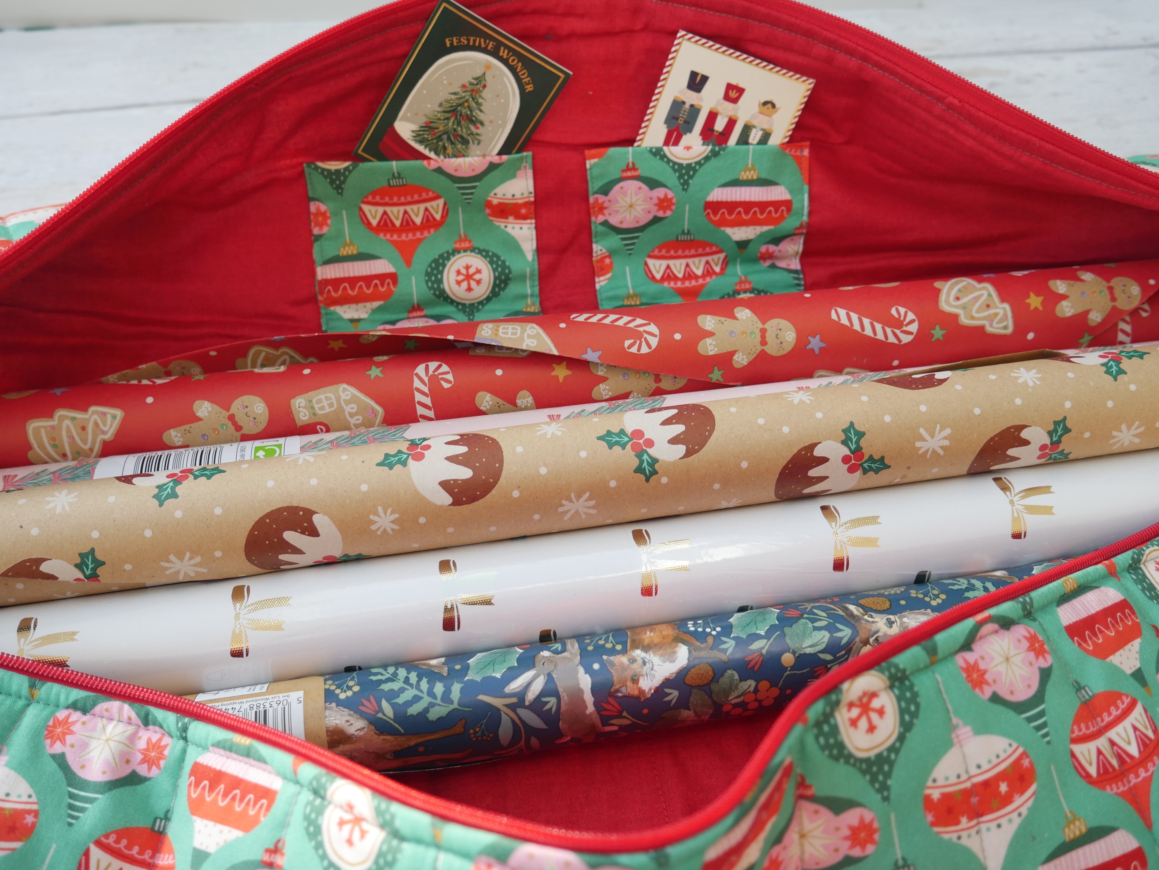 Gift Wrap Caddy Sewing Kit - Baubles-Sewing Kit-Flying Bobbins Haberdashery