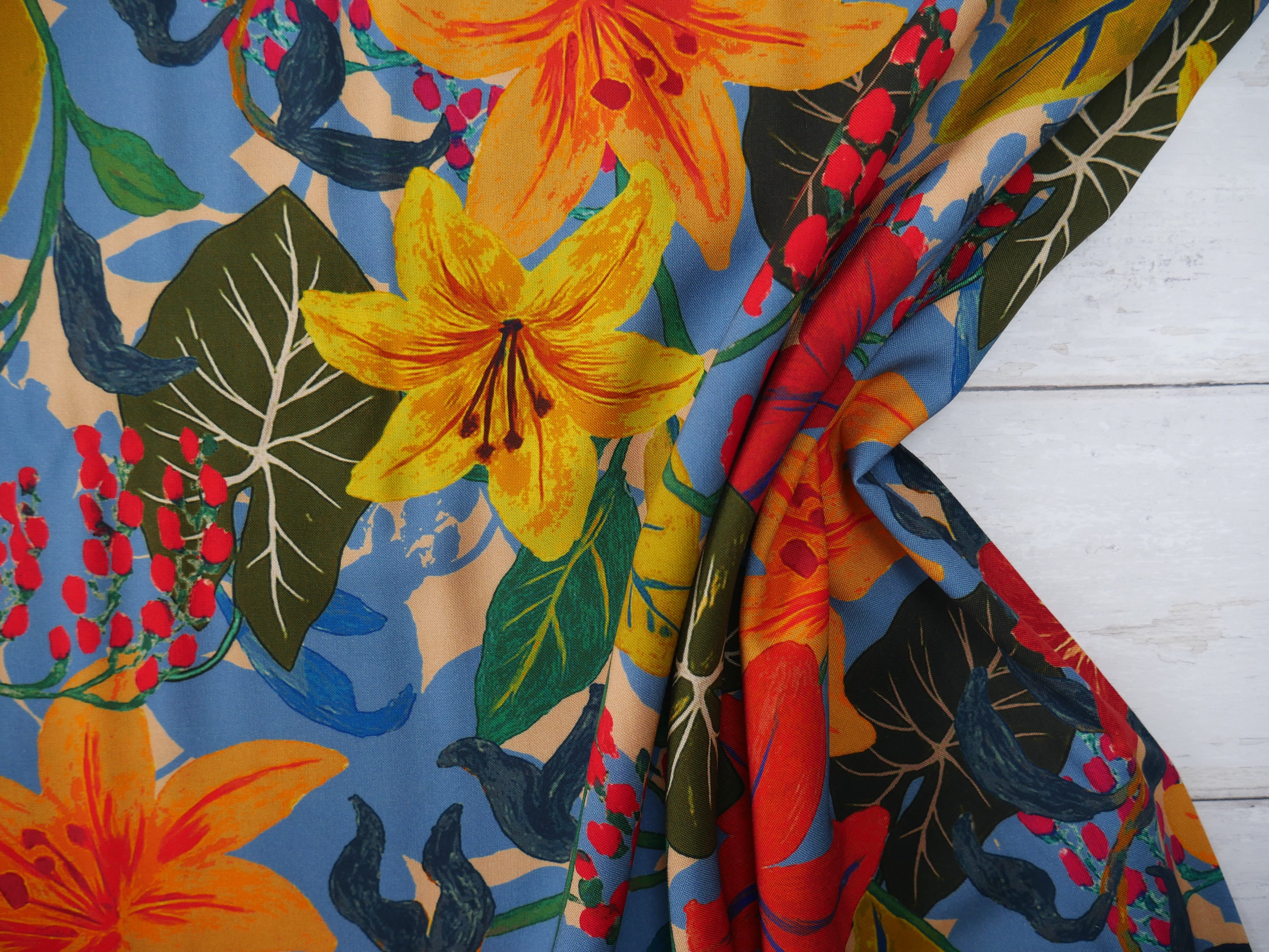 French Viscose Challis in Maddi Print-Viscose Challis-Flying Bobbins Haberdashery