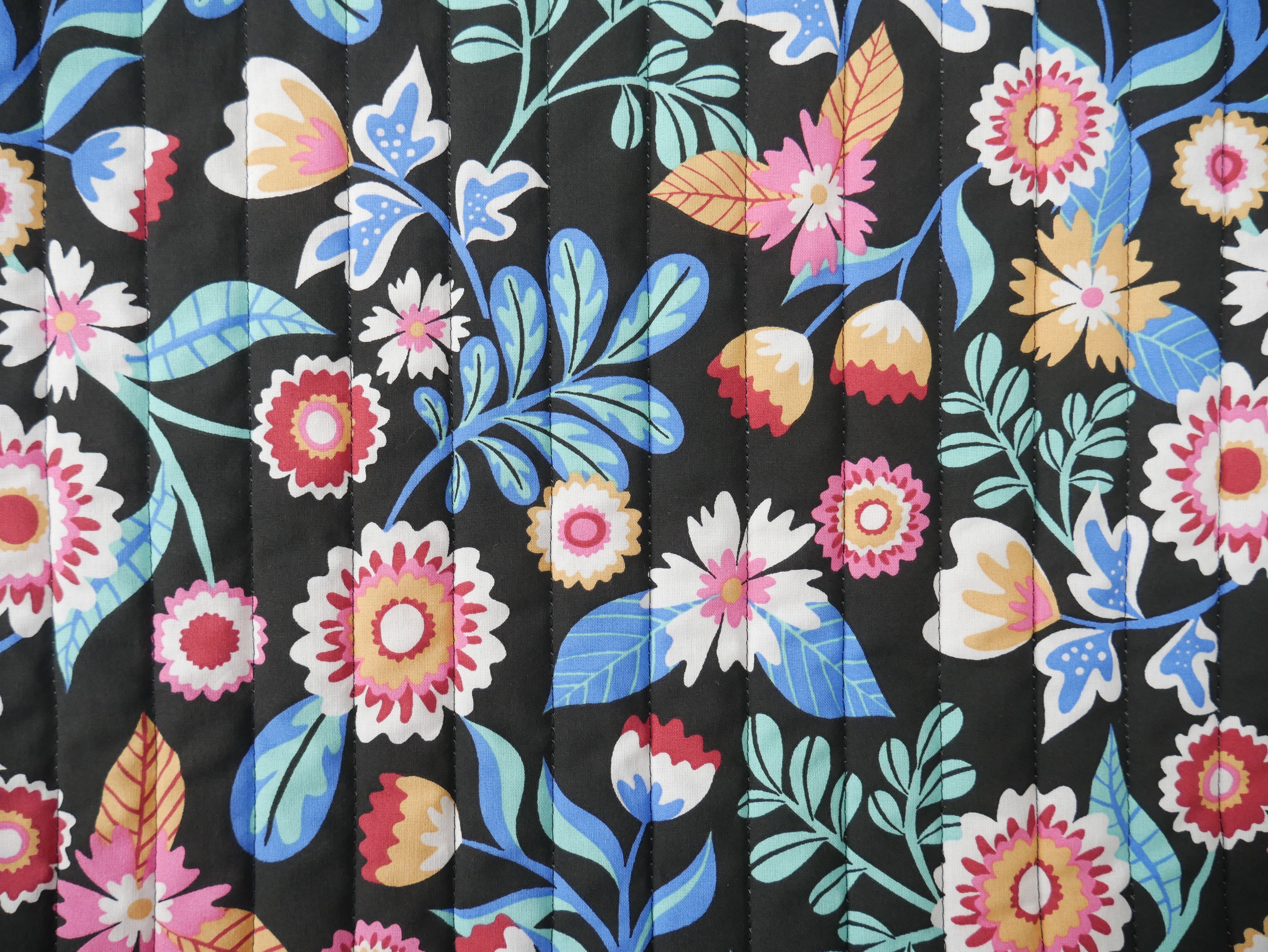 French Reversible Quilted Cotton in Kaleria Print-Viscose Challis-Flying Bobbins Haberdashery