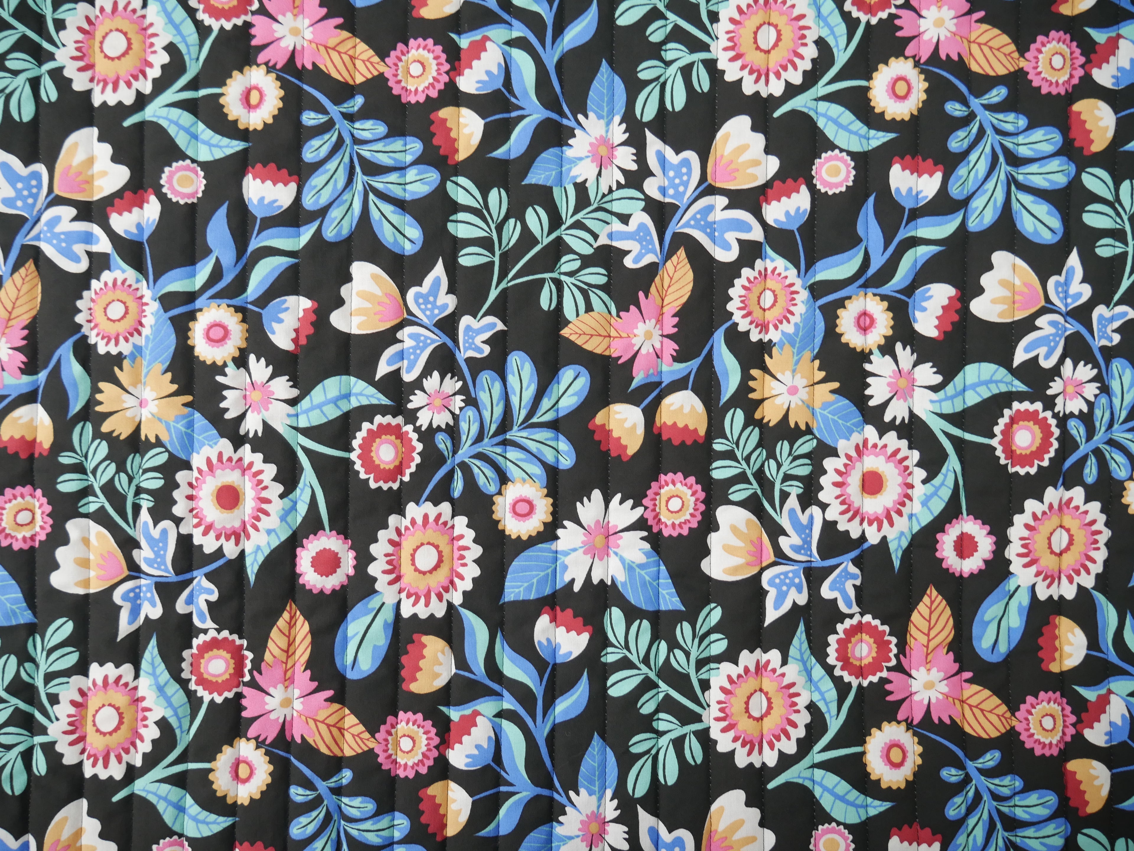 French Reversible Quilted Cotton in Kaleria Print-Viscose Challis-Flying Bobbins Haberdashery