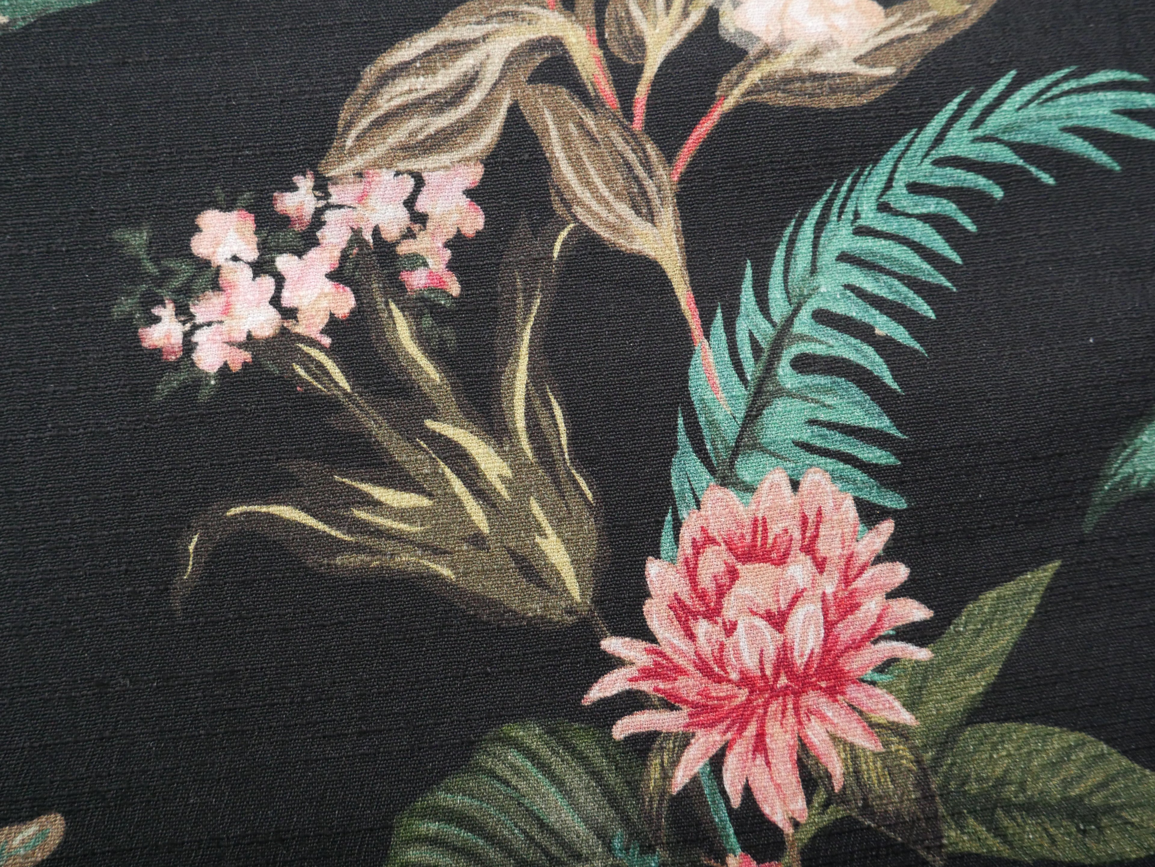 Lady McElroy Dame Fleur Linen-Look Crepe in Black-Viscose Crepe-Flying Bobbins Haberdashery