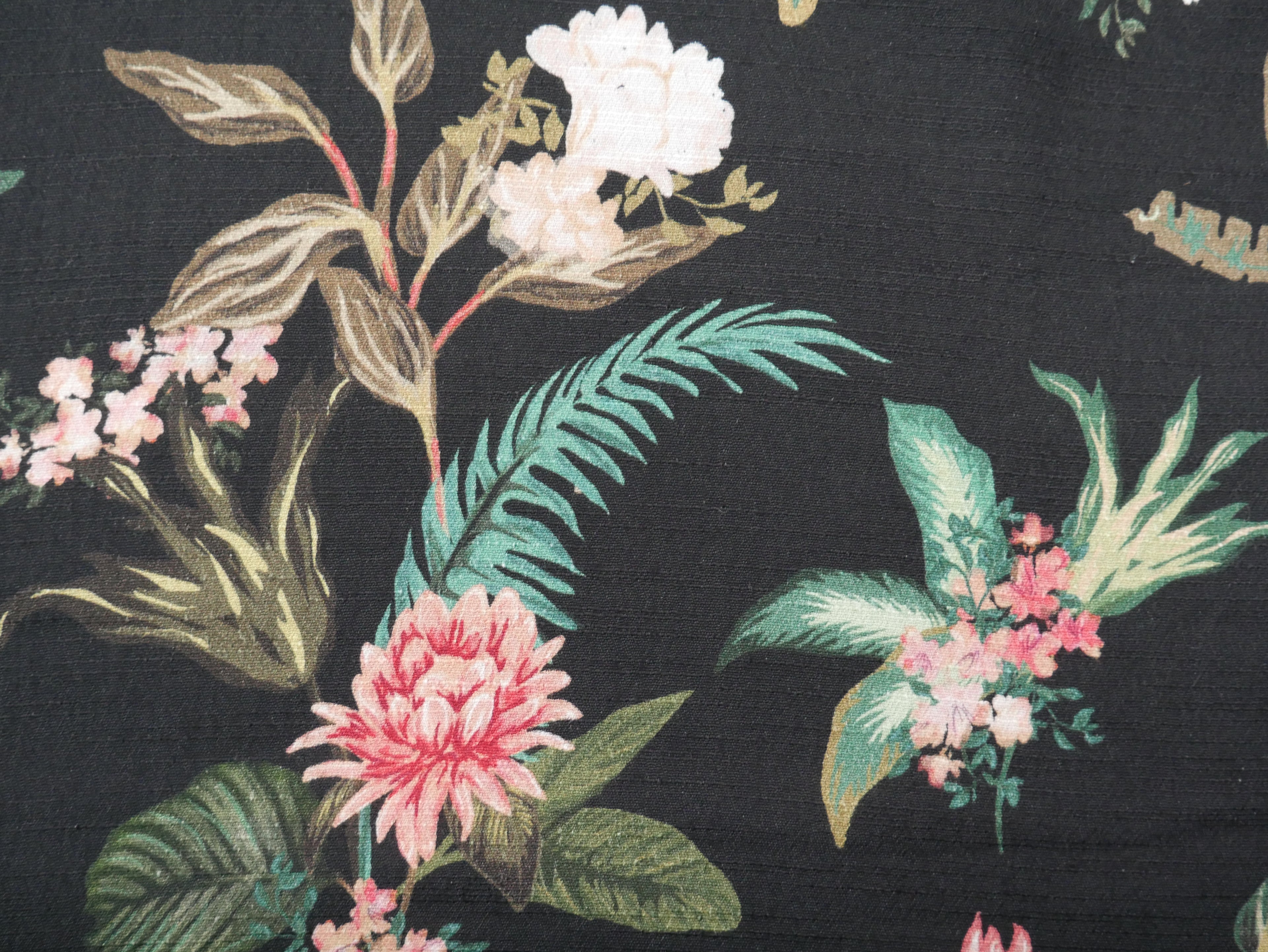 Lady McElroy Dame Fleur Linen-Look Crepe in Black-Viscose Crepe-Flying Bobbins Haberdashery