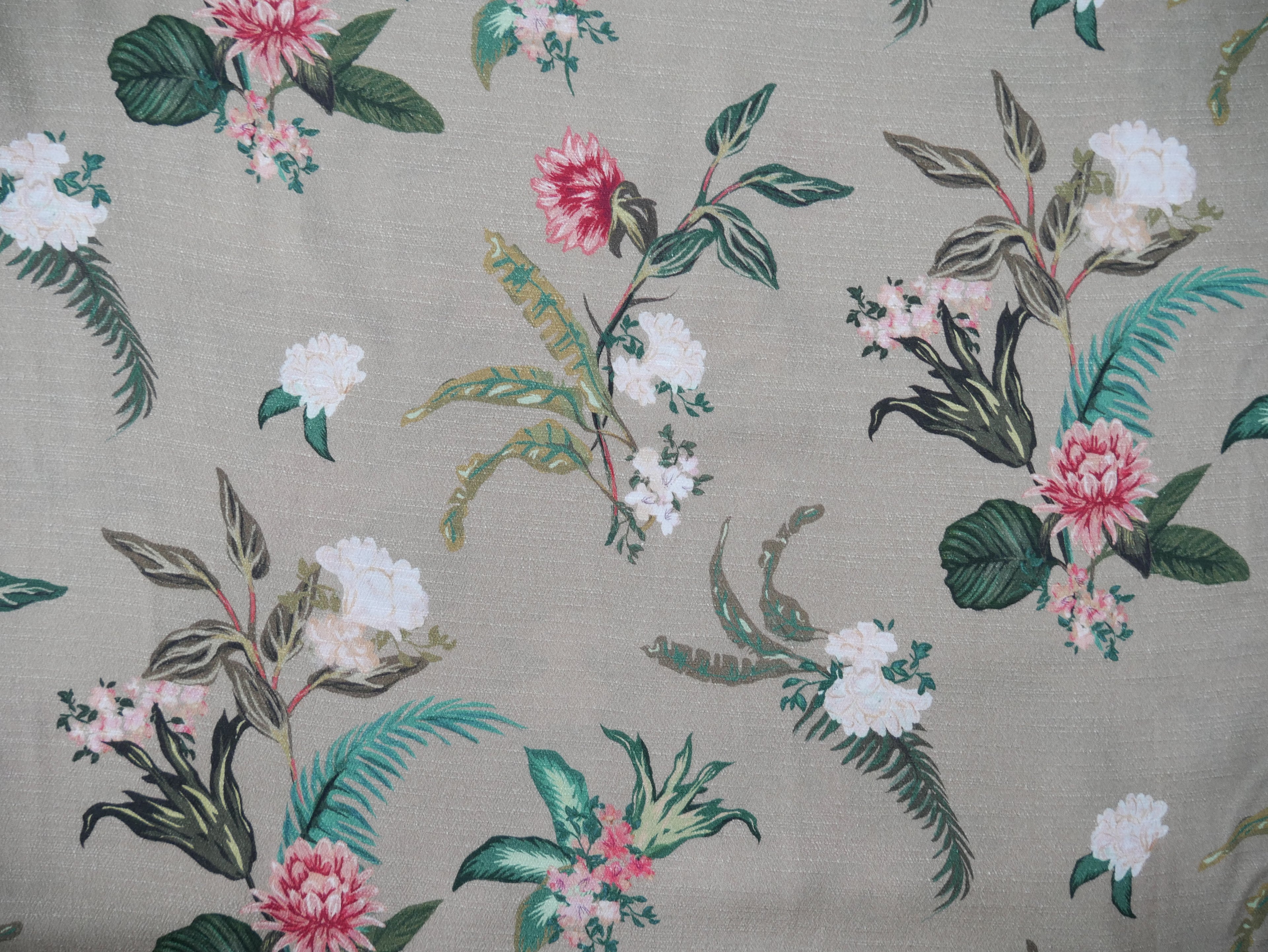 Lady McElroy Dame Fleur Linen-Look Crepe in Latte-Viscose Crepe-Flying Bobbins Haberdashery