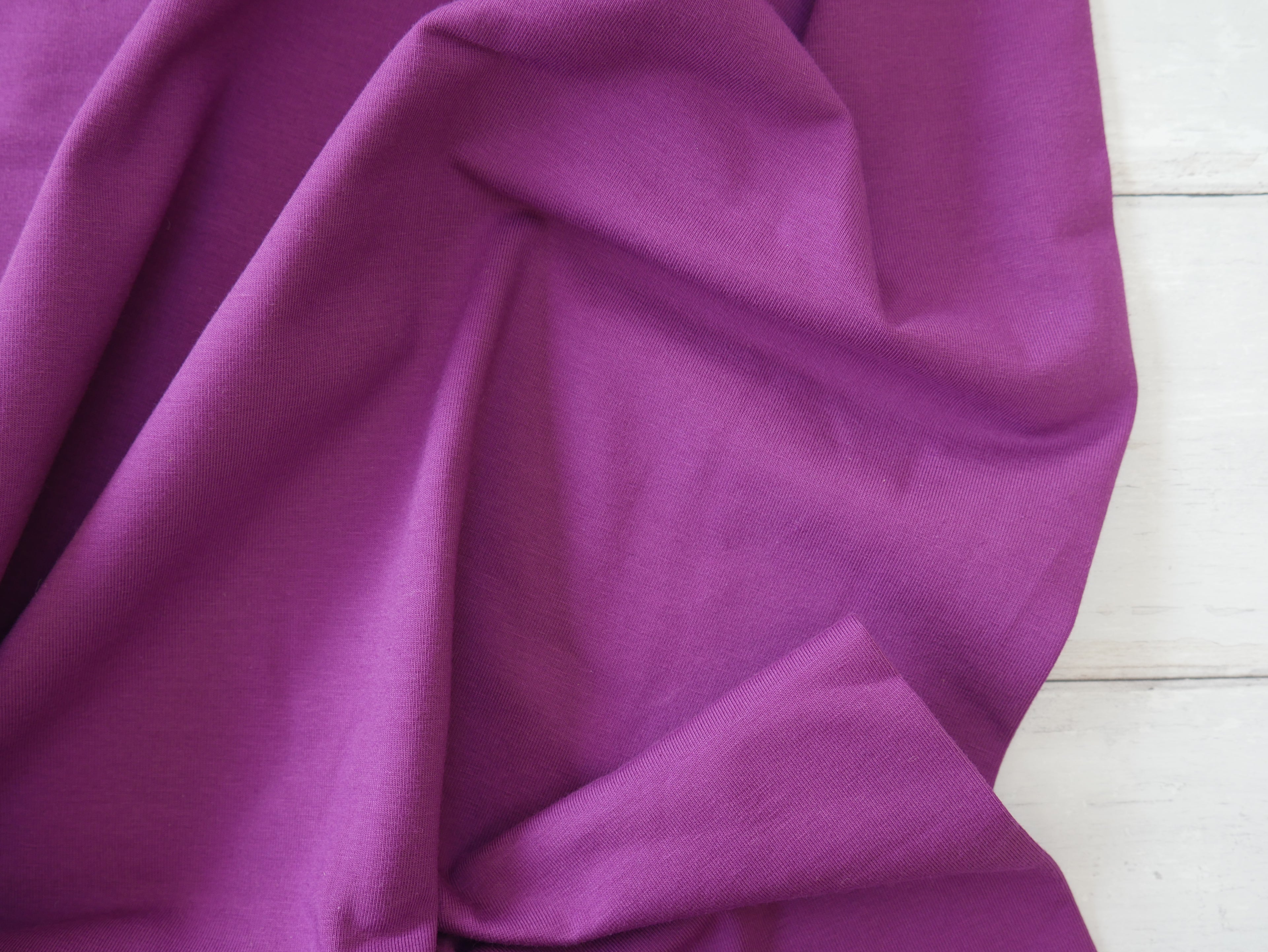 Cotton Jersey in Raspberry-Cotton Jersey-Flying Bobbins Haberdashery