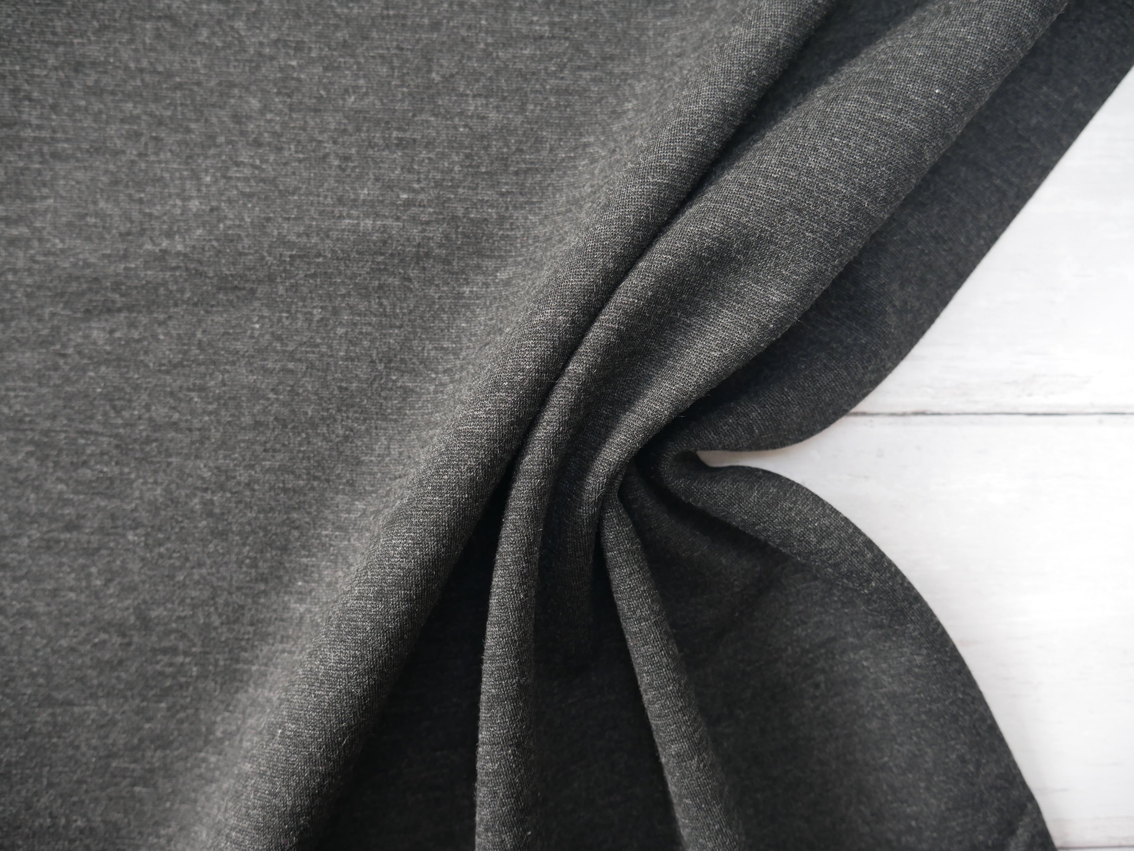 Ponte Roma in Charcoal-Knitted Fabric-Flying Bobbins Haberdashery