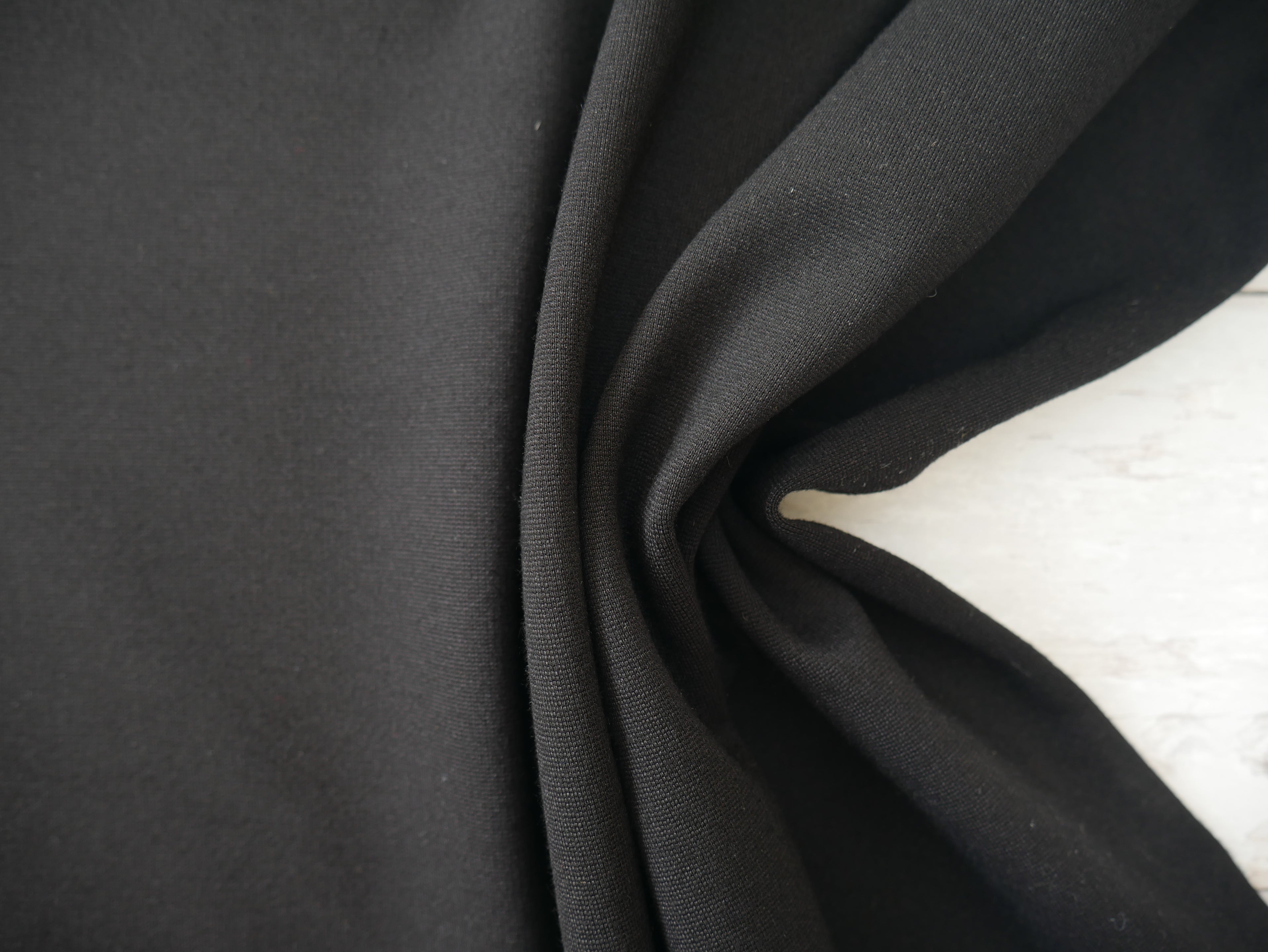 Ponte Roma in Black-Knitted Fabric-Flying Bobbins Haberdashery