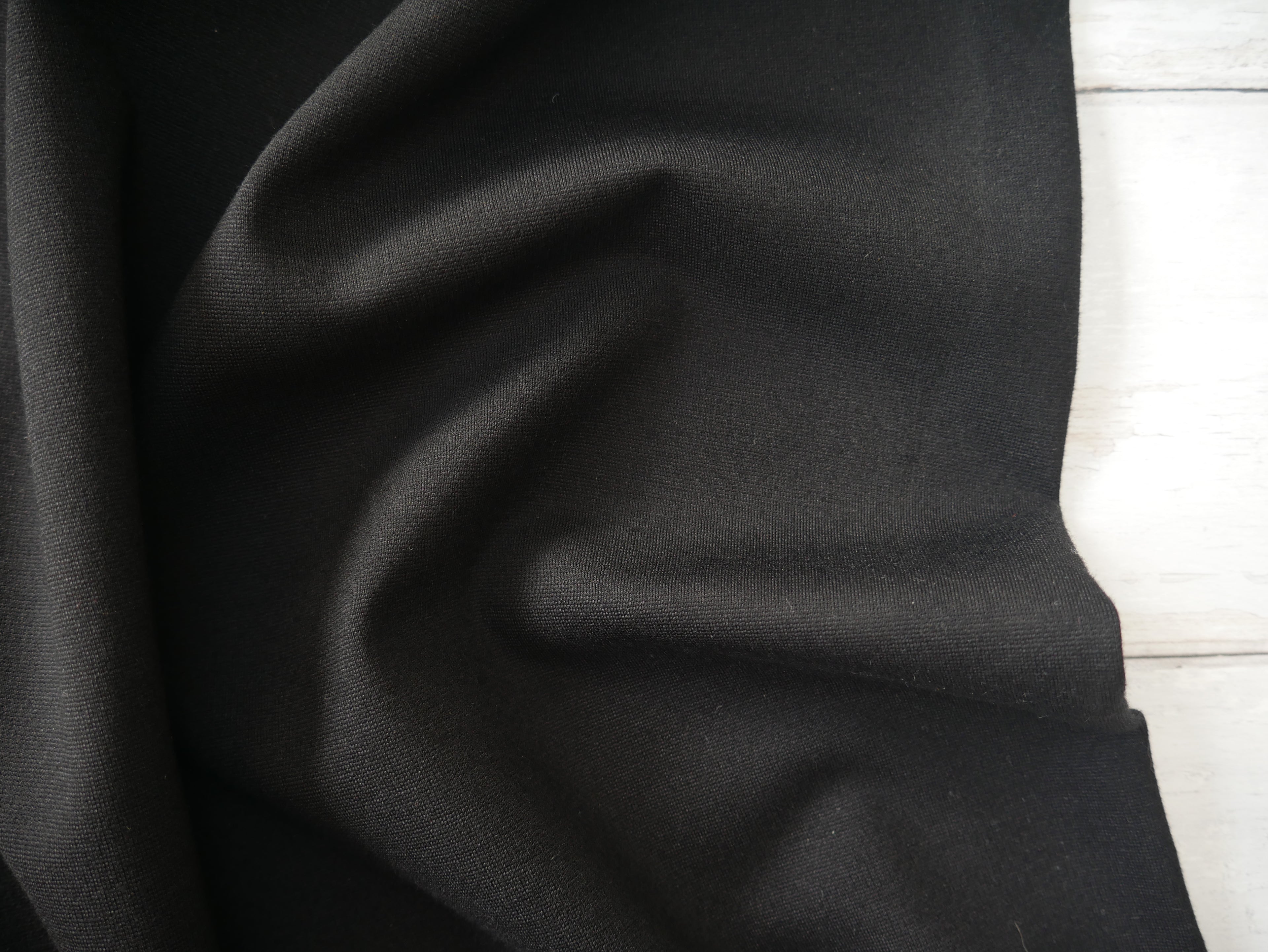 Ponte Roma in Black-Knitted Fabric-Flying Bobbins Haberdashery