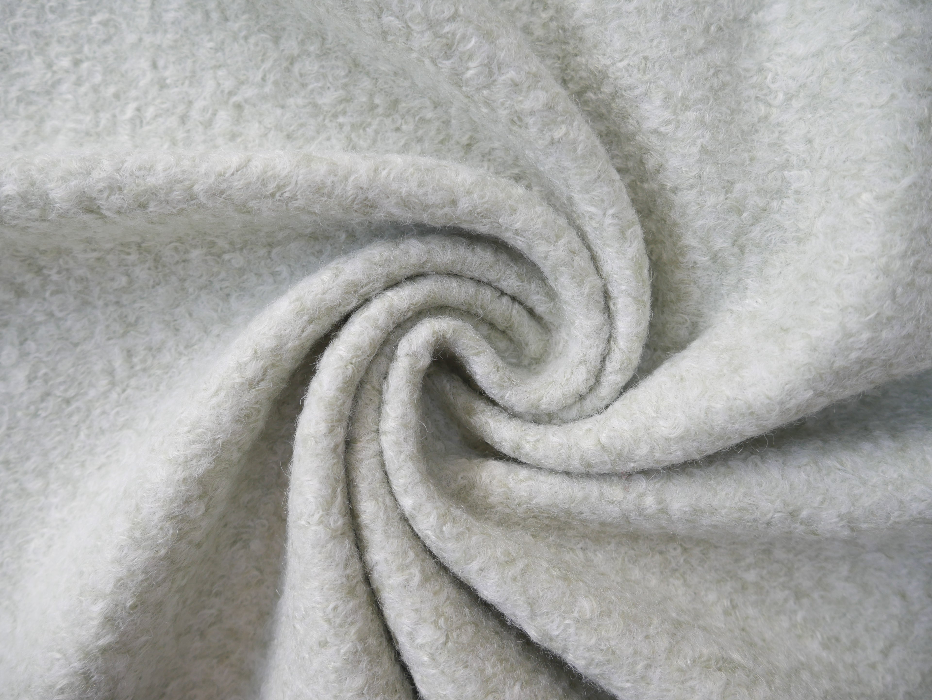 Bouclé Melange Coat Fabric in Soft Mint, £16.00 p/m-Fabric-Flying Bobbins Haberdashery