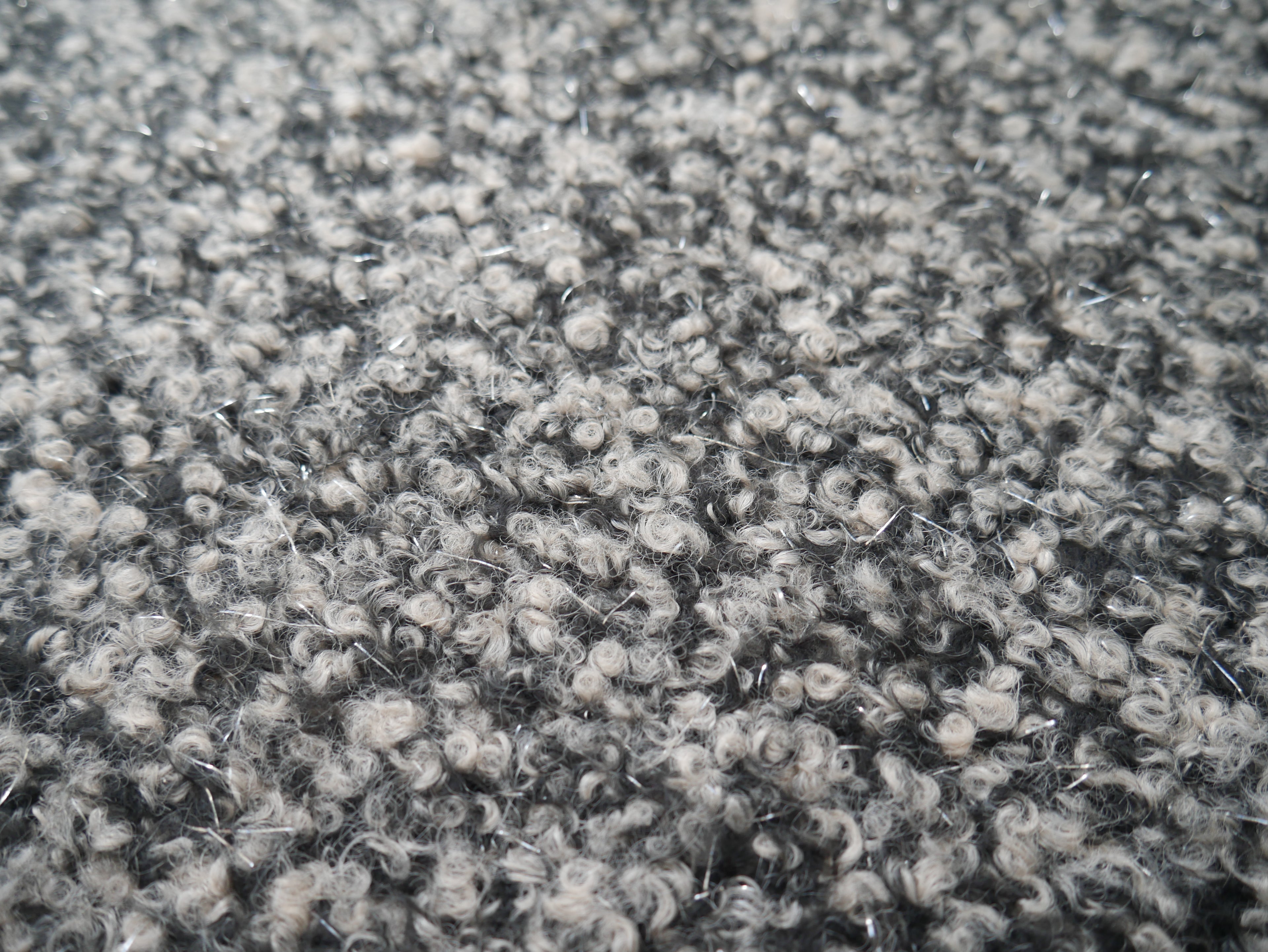 Bouclé Lurex Coat Fabric in Salt & Pepper, £16.50 p/m-Fabric-Flying Bobbins Haberdashery