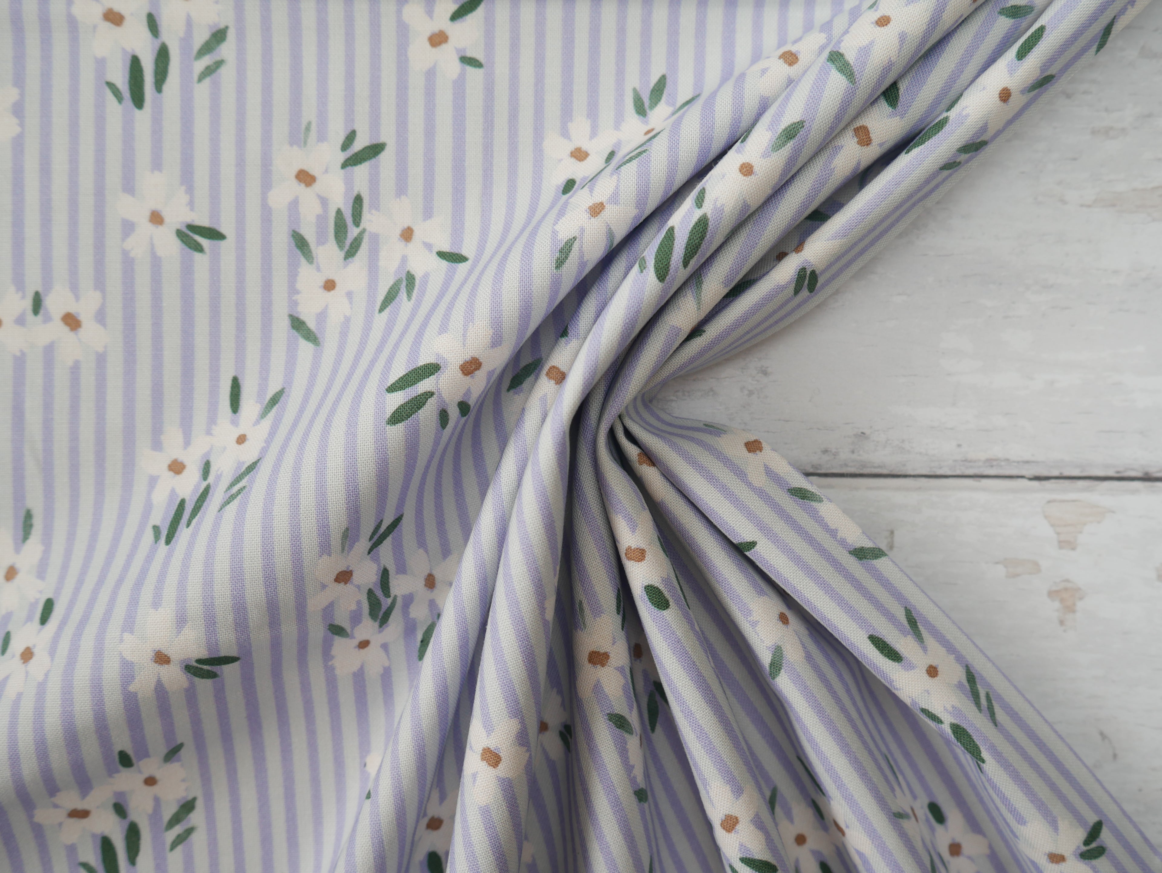 Lewis & Irene Betsy Cornflower Printed Cotton by Bluebellgray-Cotton Fabric-Flying Bobbins Haberdashery