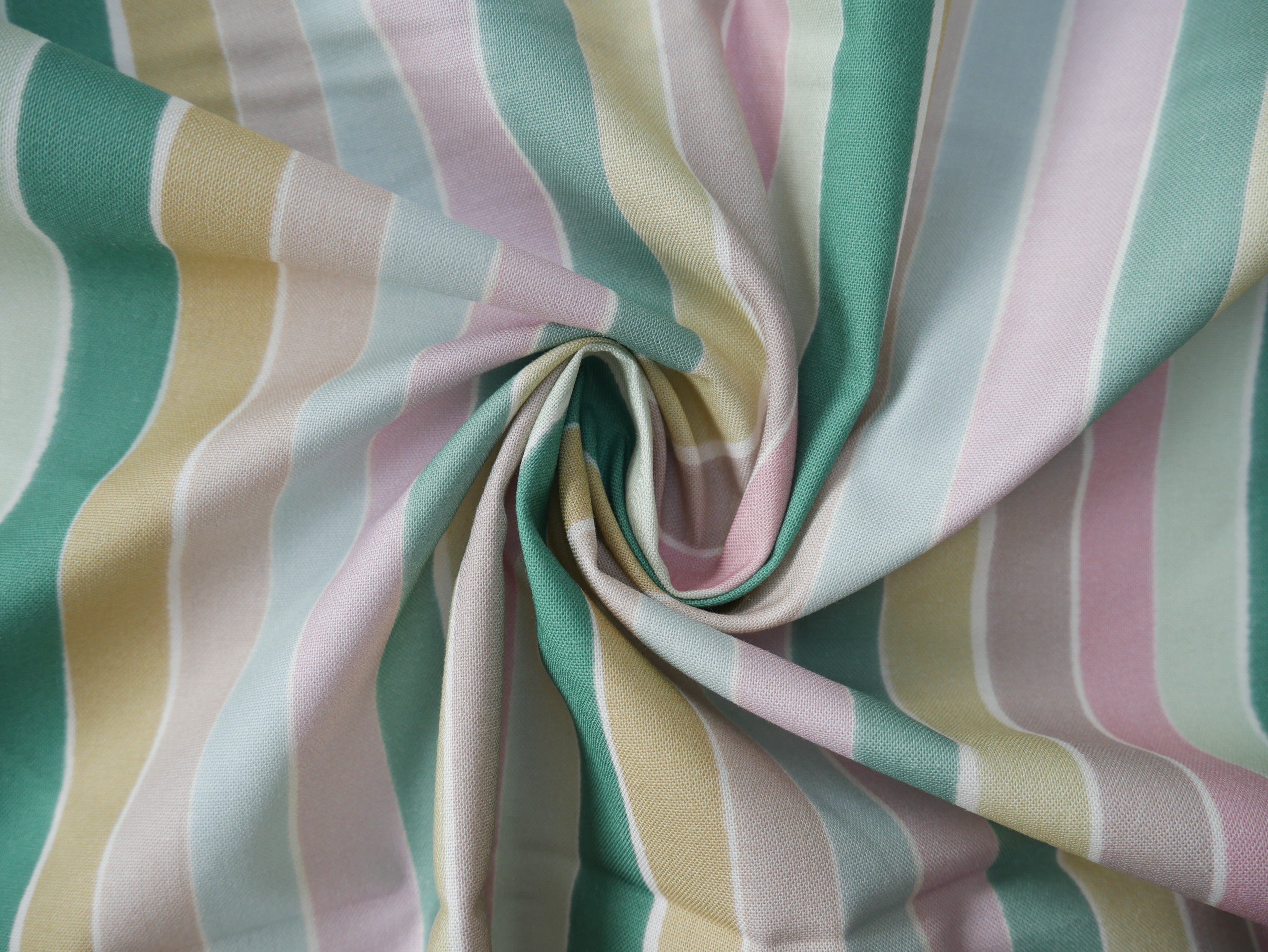 Lewis & Irene Summer Stripes Printed Cotton by Bluebellgray-Cotton Fabric-Flying Bobbins Haberdashery