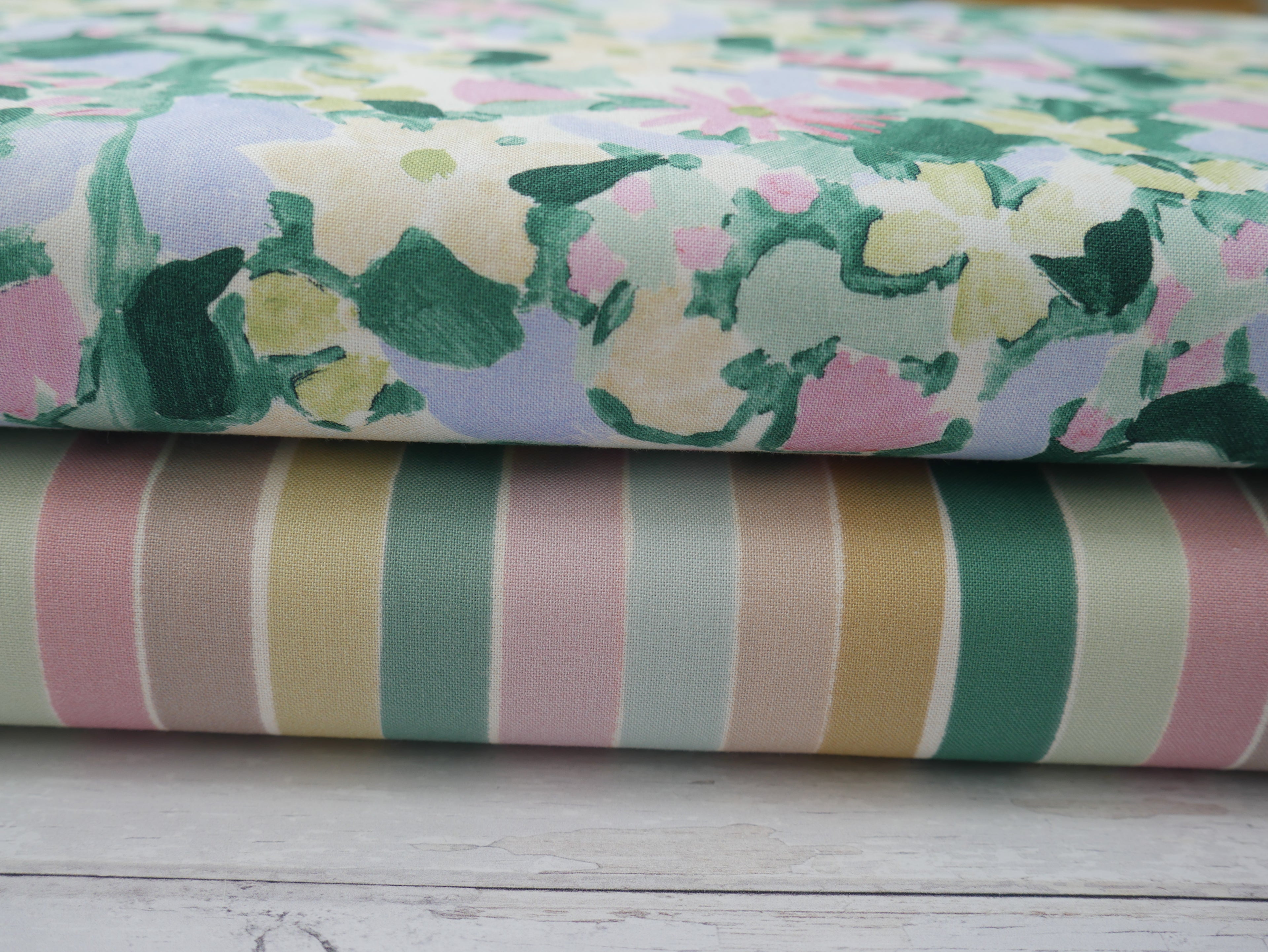 Lewis & Irene Summer Stripes Printed Cotton by Bluebellgray-Cotton Fabric-Flying Bobbins Haberdashery