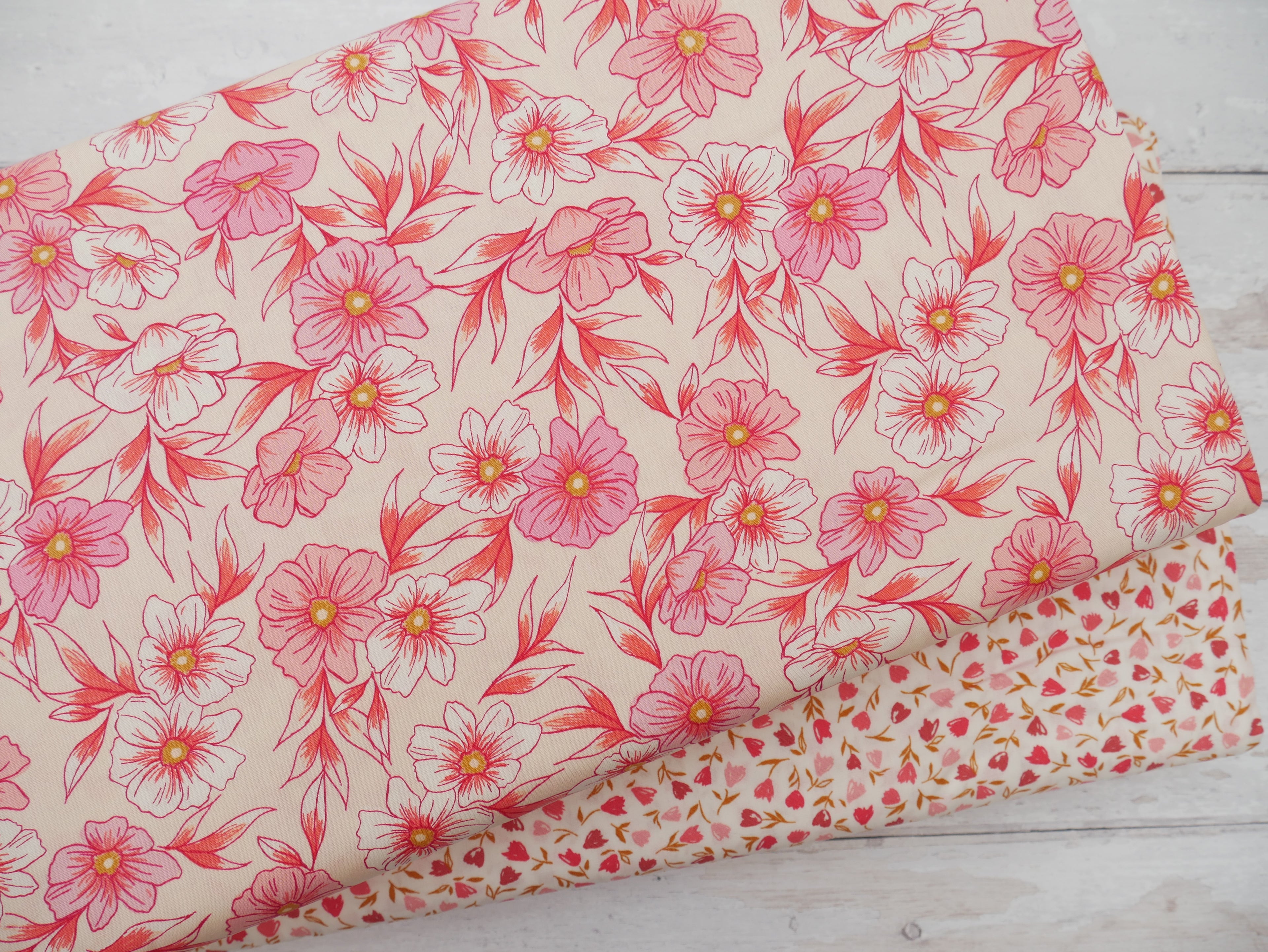Art Gallery Fabrics Floral Frenzy Blush from Bloomcore-Cotton Fabric-Flying Bobbins Haberdashery