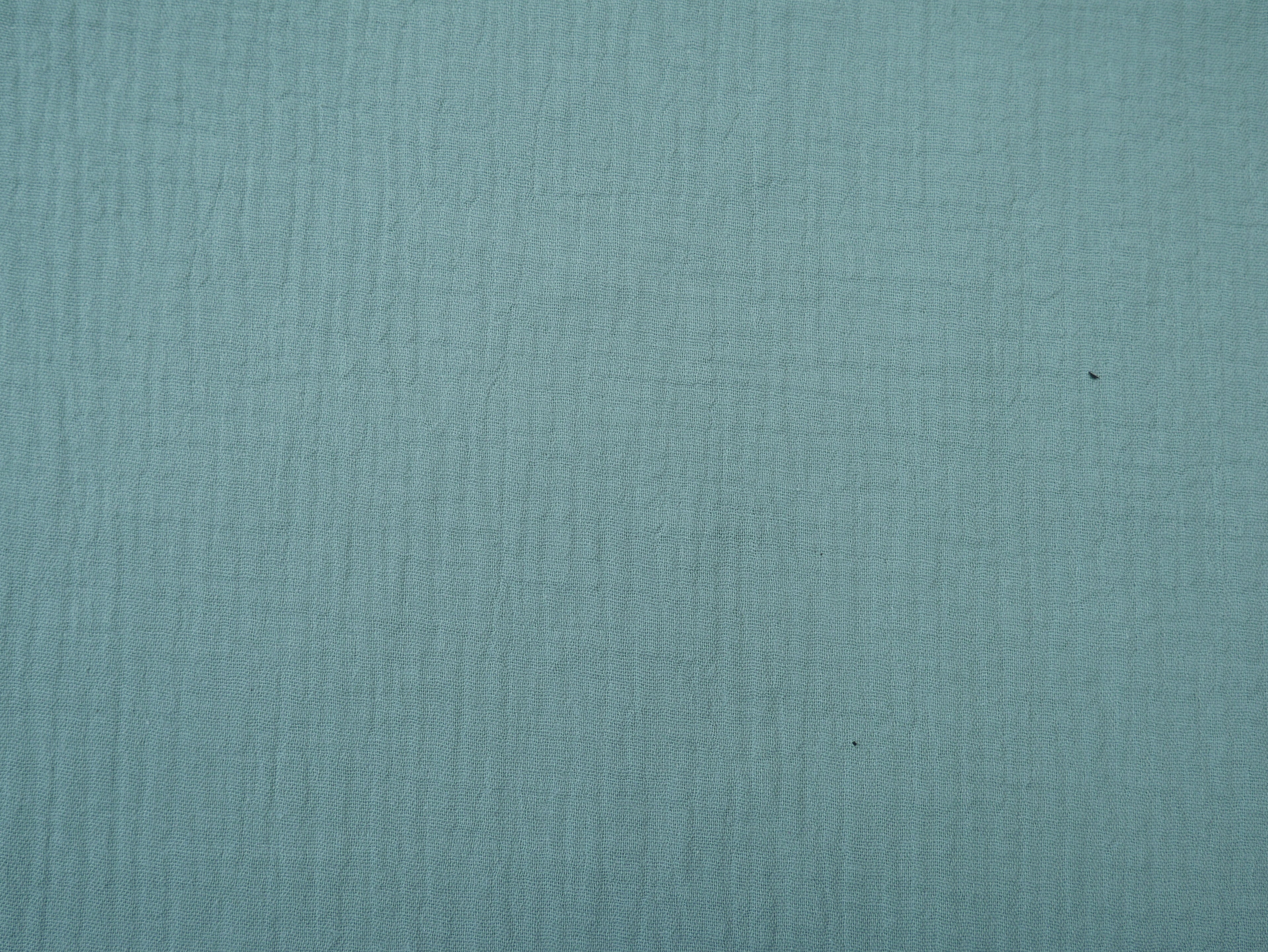 Soft Cotton Double Gauze in Aquamarine-Cotton Fabric-Flying Bobbins Haberdashery