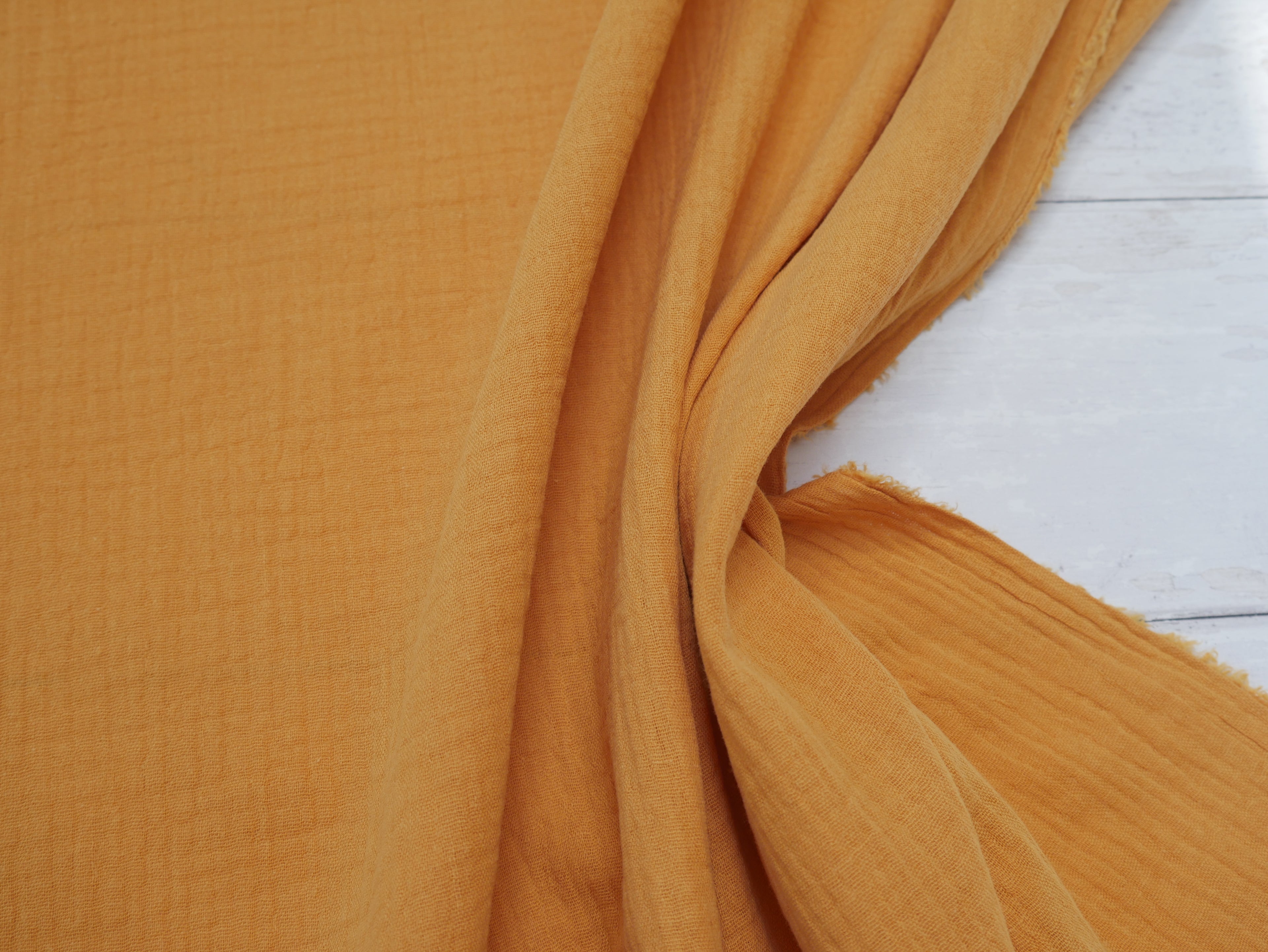 Soft Cotton Double Gauze in Sunshine-Cotton Fabric-Flying Bobbins Haberdashery