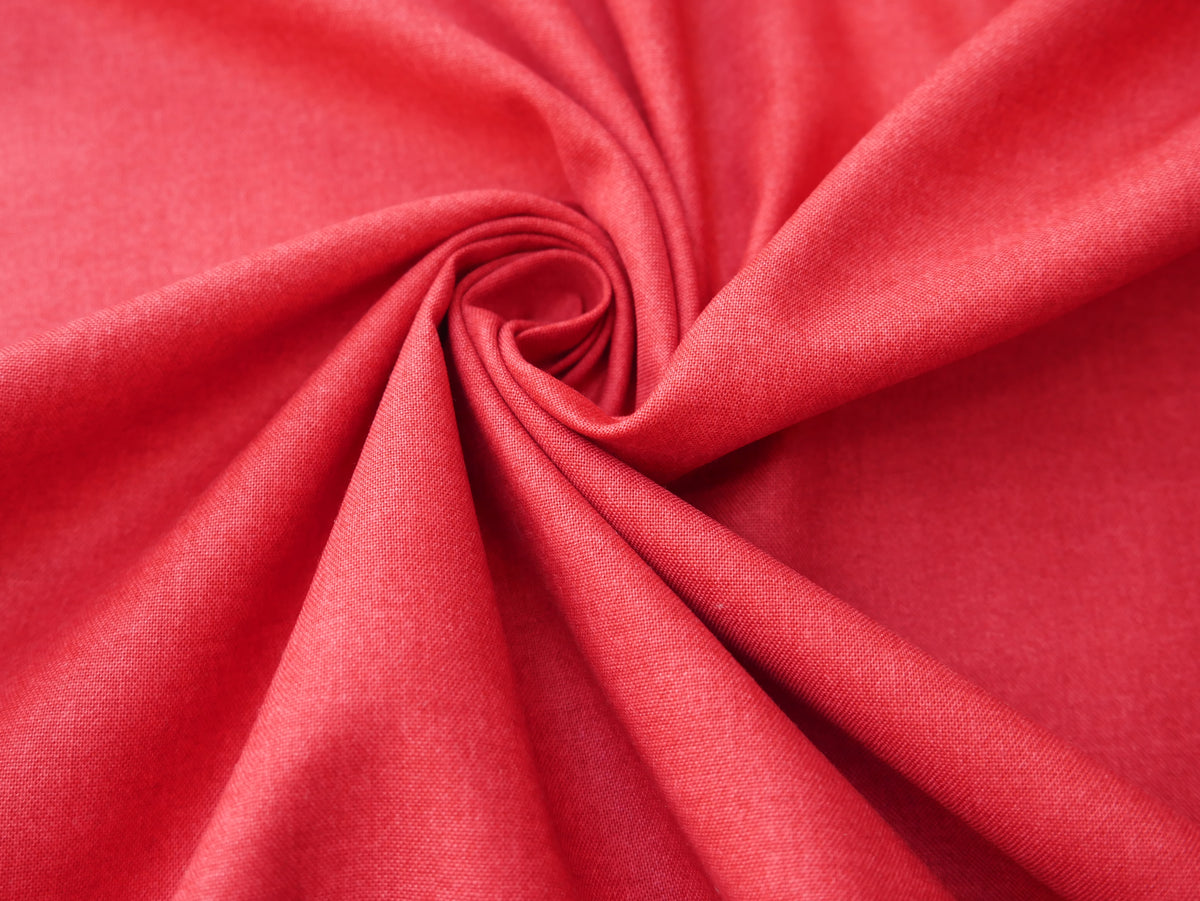 Makower Printed Cotton, Linen Texture in Red, £12.80 pm-Cotton-Flying Bobbins Haberdashery