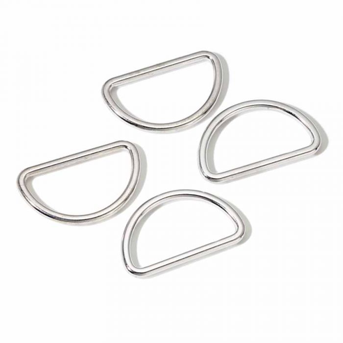 Prym 30mm D-Ring, Pack of 4, Silver-Trim-Flying Bobbins Haberdashery