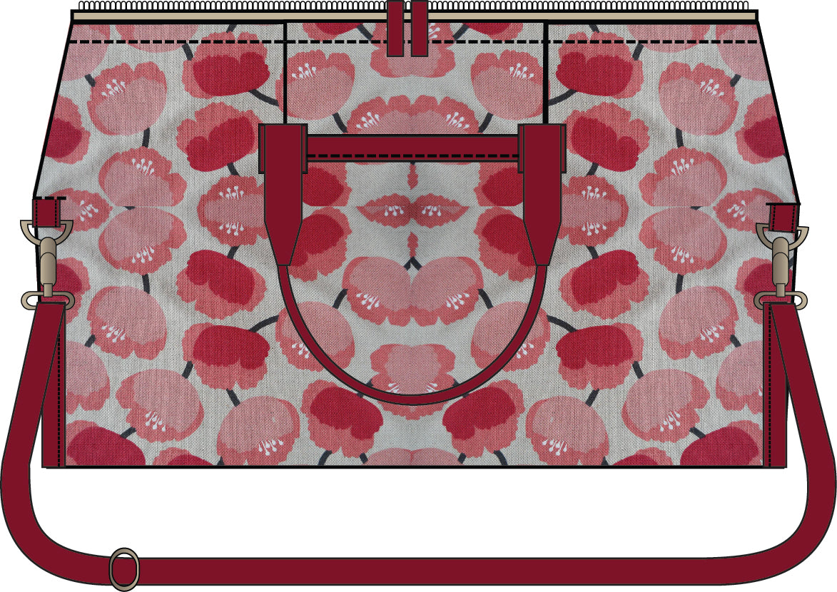 The Flying Bobbins Weekender Bag Kit, Peony-Sewing Kit-Flying Bobbins Haberdashery