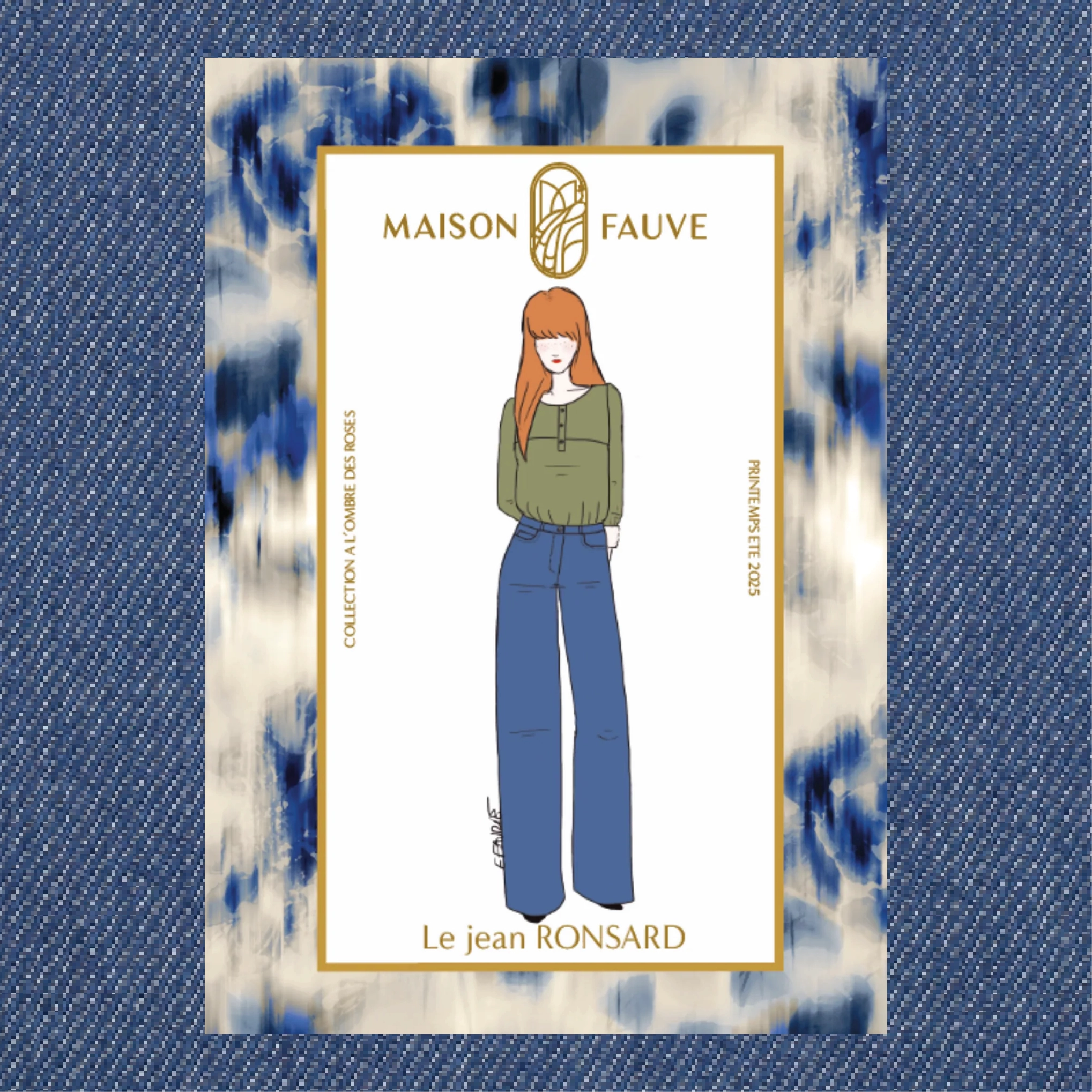 Ronsard Jeans Kit - Mid Blue Denim-Sewing Kit-Flying Bobbins Haberdashery