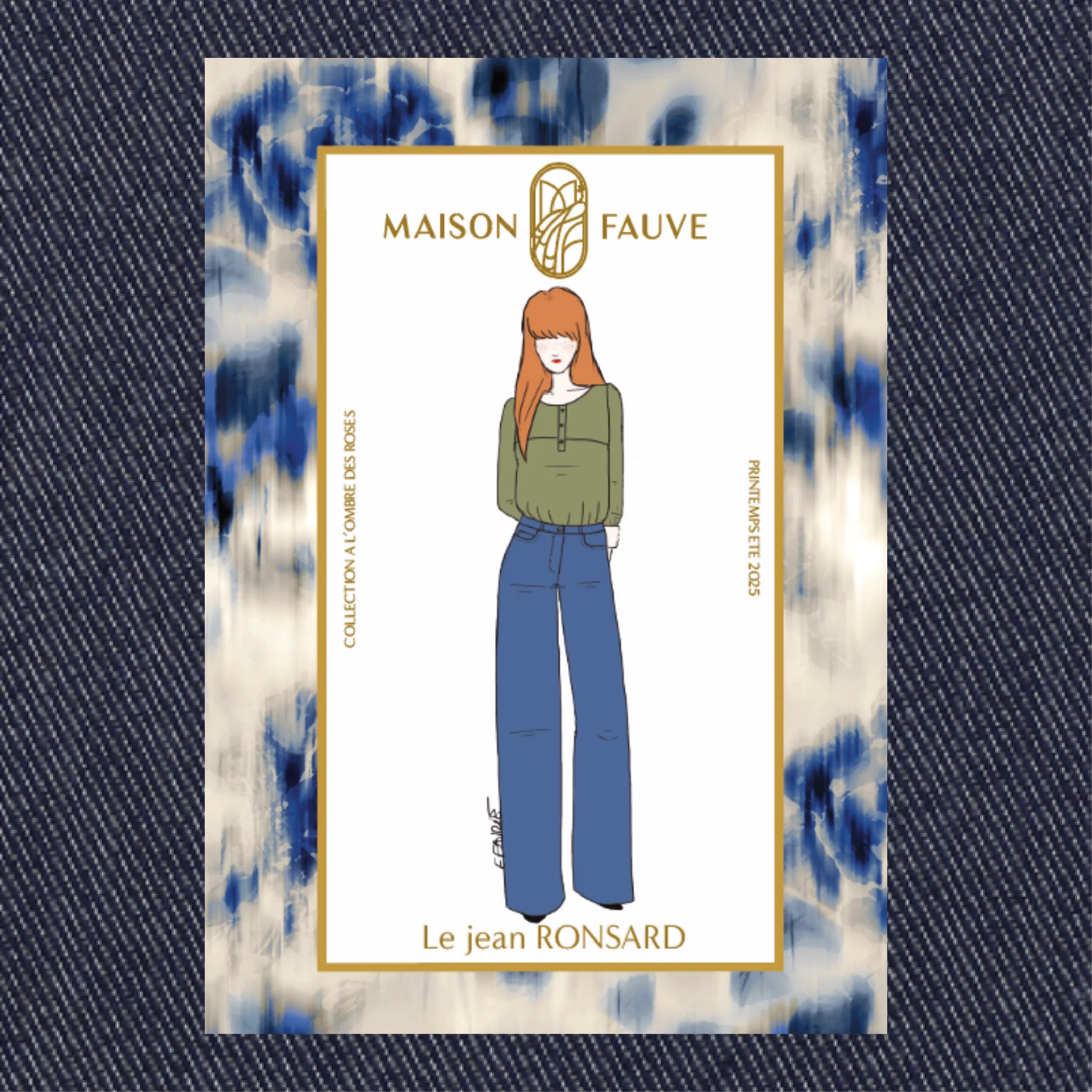 Ronsard Jeans Kit - Indigo Denim-Sewing Kit-Flying Bobbins Haberdashery