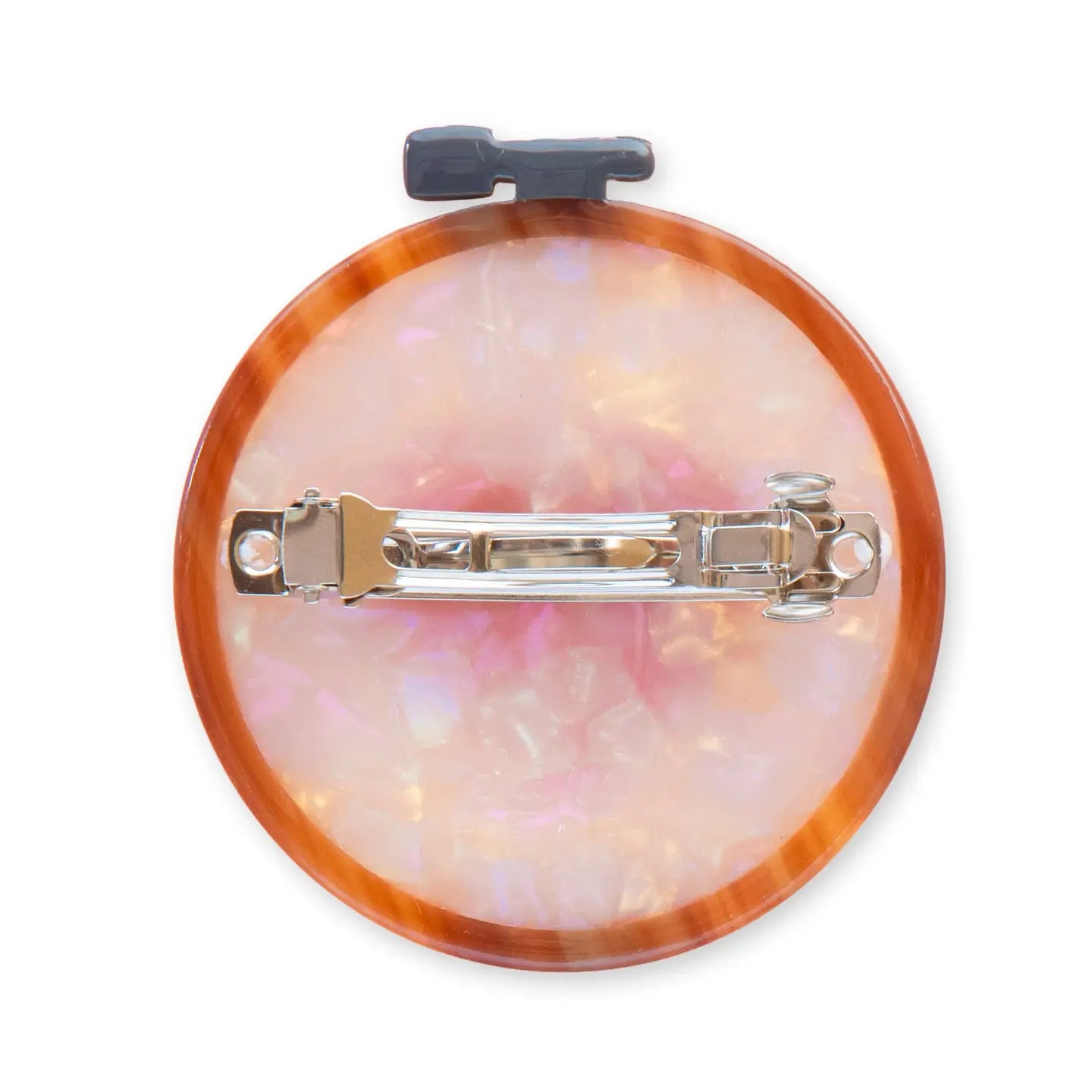 Sarah Hearts Cross Stitch Hoop Barrette-Gift Box-Flying Bobbins Haberdashery