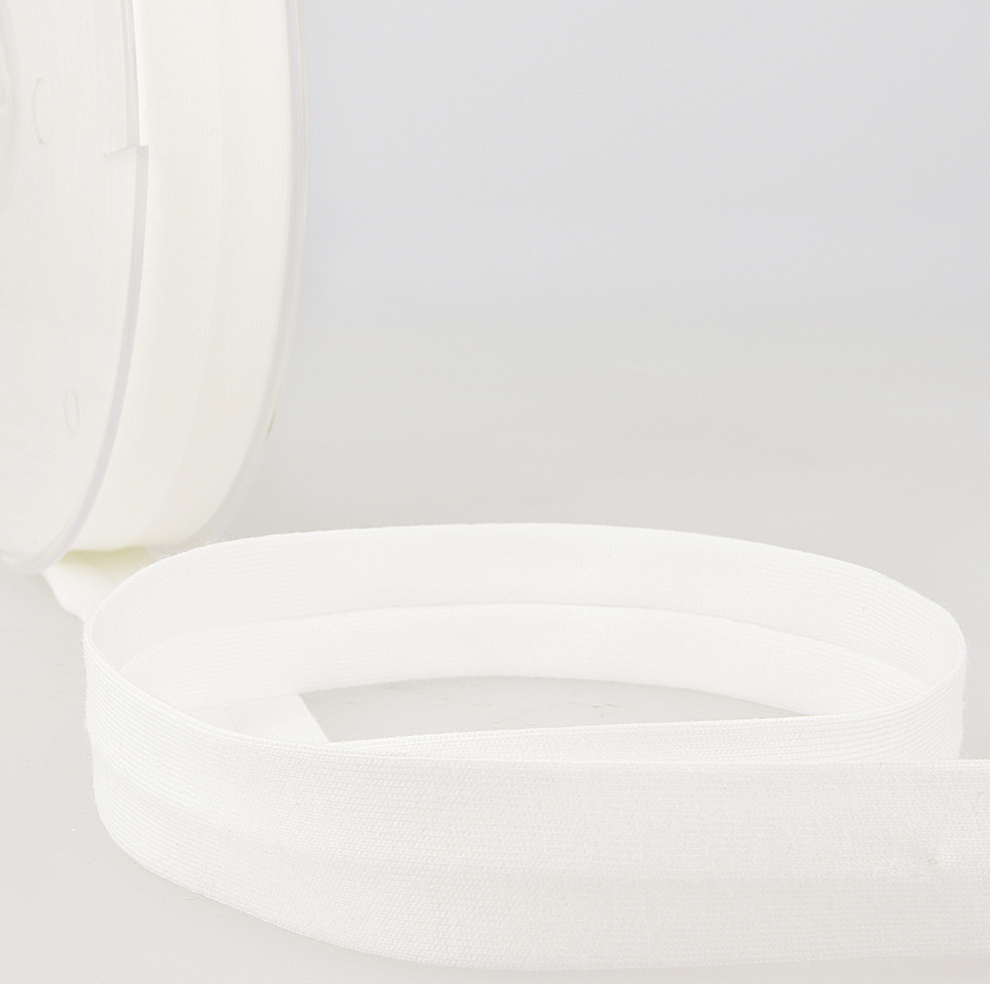 Cotton Jersey Bias Binding 20mm - Ivory-Binding-Flying Bobbins Haberdashery