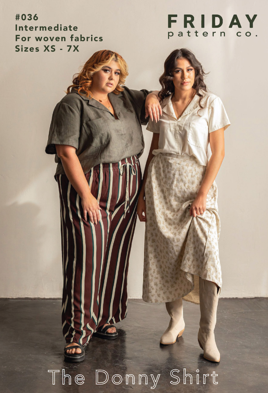 Friday Pattern Co. The Donny Shirt - Paper Pattern-Pattern-Flying Bobbins Haberdashery