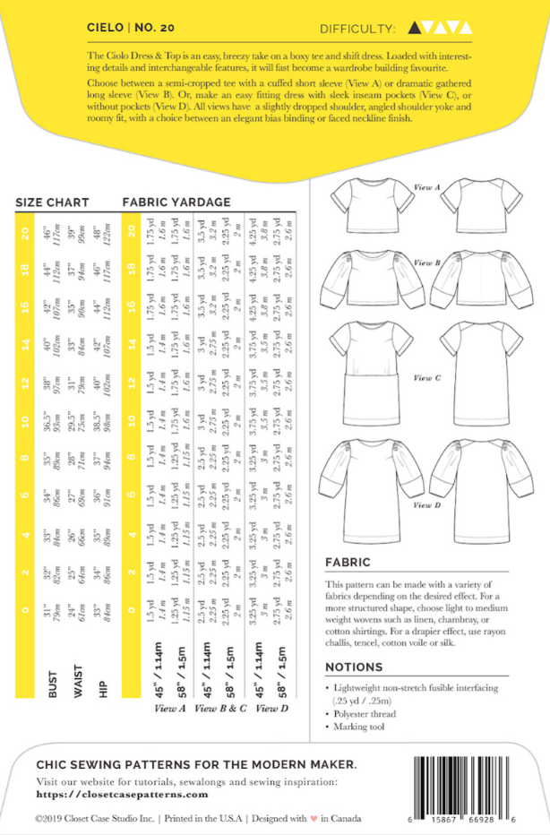 Cielo Dress Kit - Samba Crepe in Violet-Sewing Kit-Flying Bobbins Haberdashery