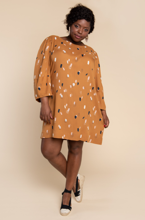 Cielo Dress Kit - Samba Crepe in Violet-Sewing Kit-Flying Bobbins Haberdashery