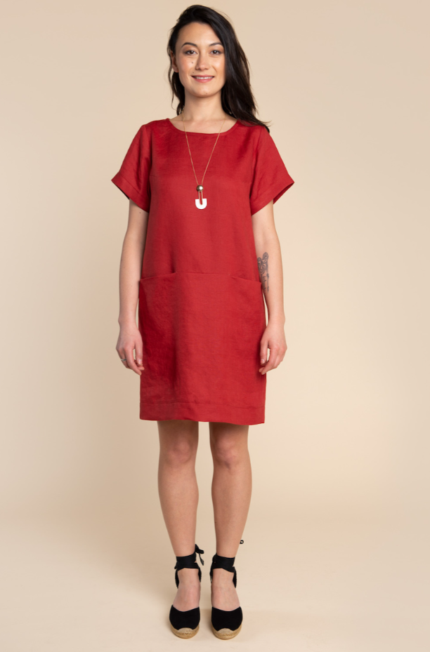 Cielo Dress Kit - Samba Crepe in Violet-Sewing Kit-Flying Bobbins Haberdashery