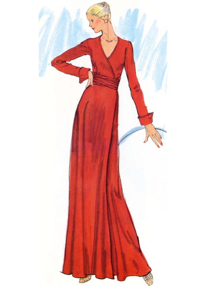 Very Easy Vogue, V2000 - The DVF Wrap Dress, Size 16 - 24-Pattern-Flying Bobbins Haberdashery