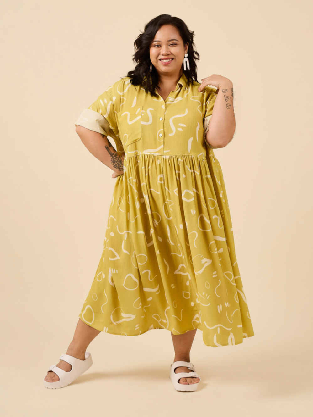 Jenna Shirt Kit - Lady McElroy Loveheart Cotton Lawn in Black-Sewing Kit-Flying Bobbins Haberdashery