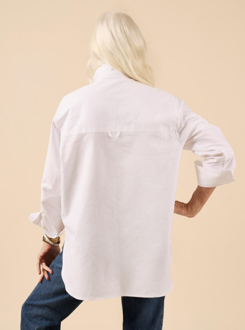 Jenna Shirt Kit - Lady McElroy Loveheart Cotton Lawn in White-Sewing Kit-Flying Bobbins Haberdashery